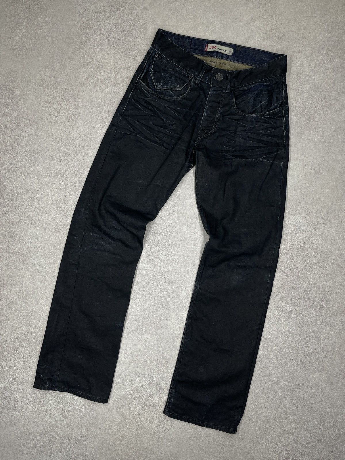 Levi's Levis 506 Standard Navy Denim Jeans with Flap Pockets Size US 31 - 8 Thumbnail