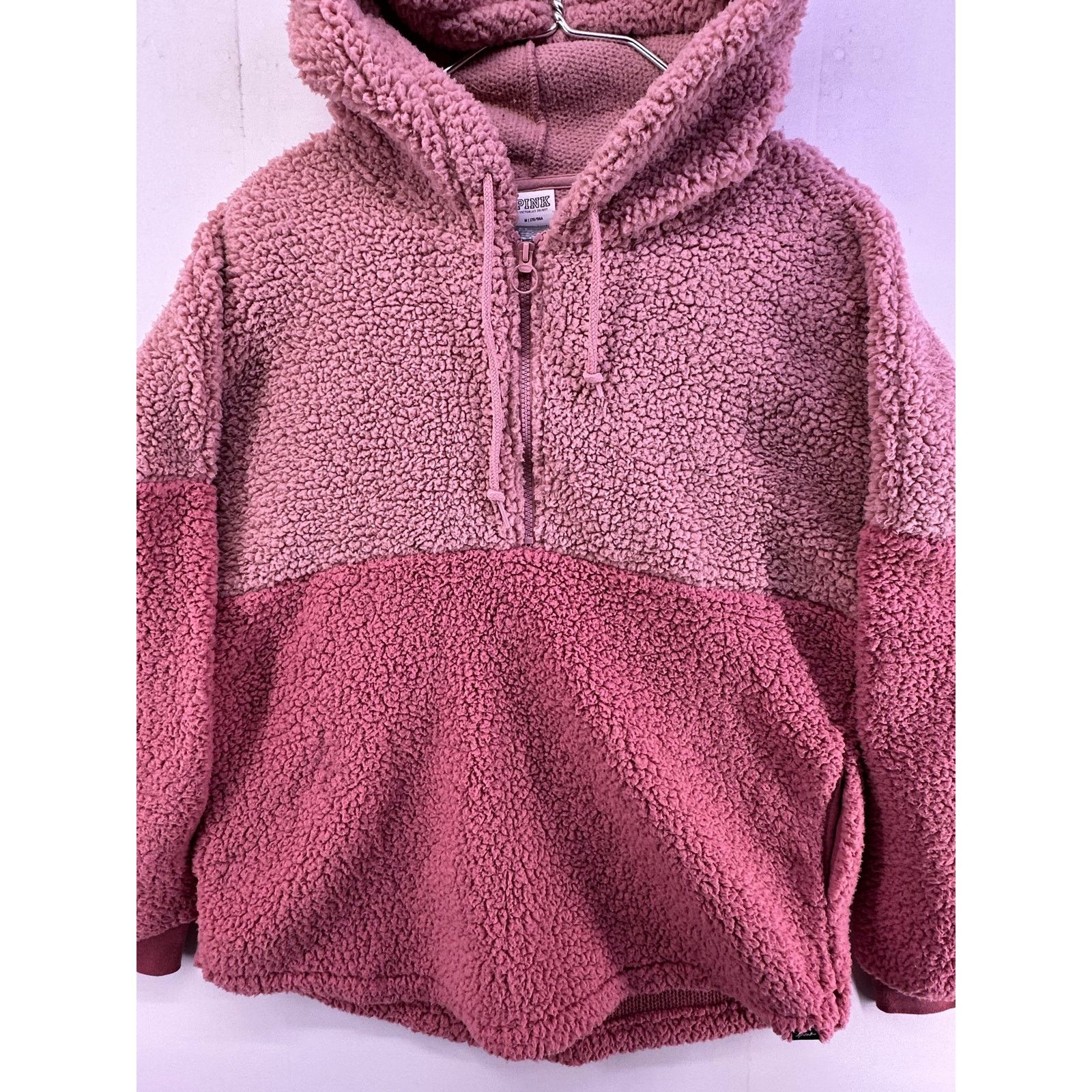& Other Stories Victoria's Secret Pink Sherpa Half Zip Hoodie Rose/Pink Sz M Size M / US 6-8 / IT 42-44 - 4 Thumbnail