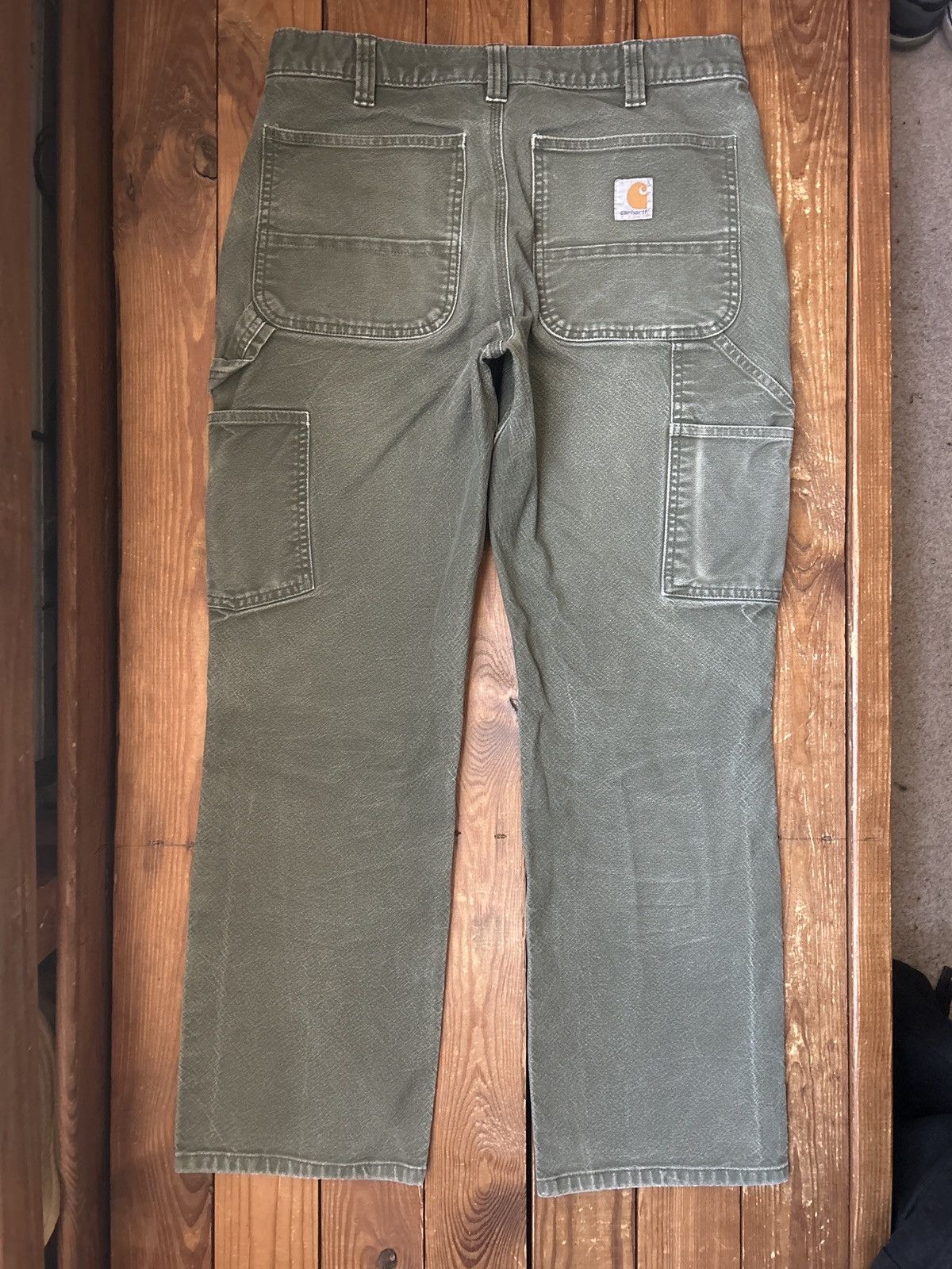 Carhartt × Vintage Vintage Carhartt Green Double Knee Pants Size US 30 / EU 46 - 2 Thumbnail