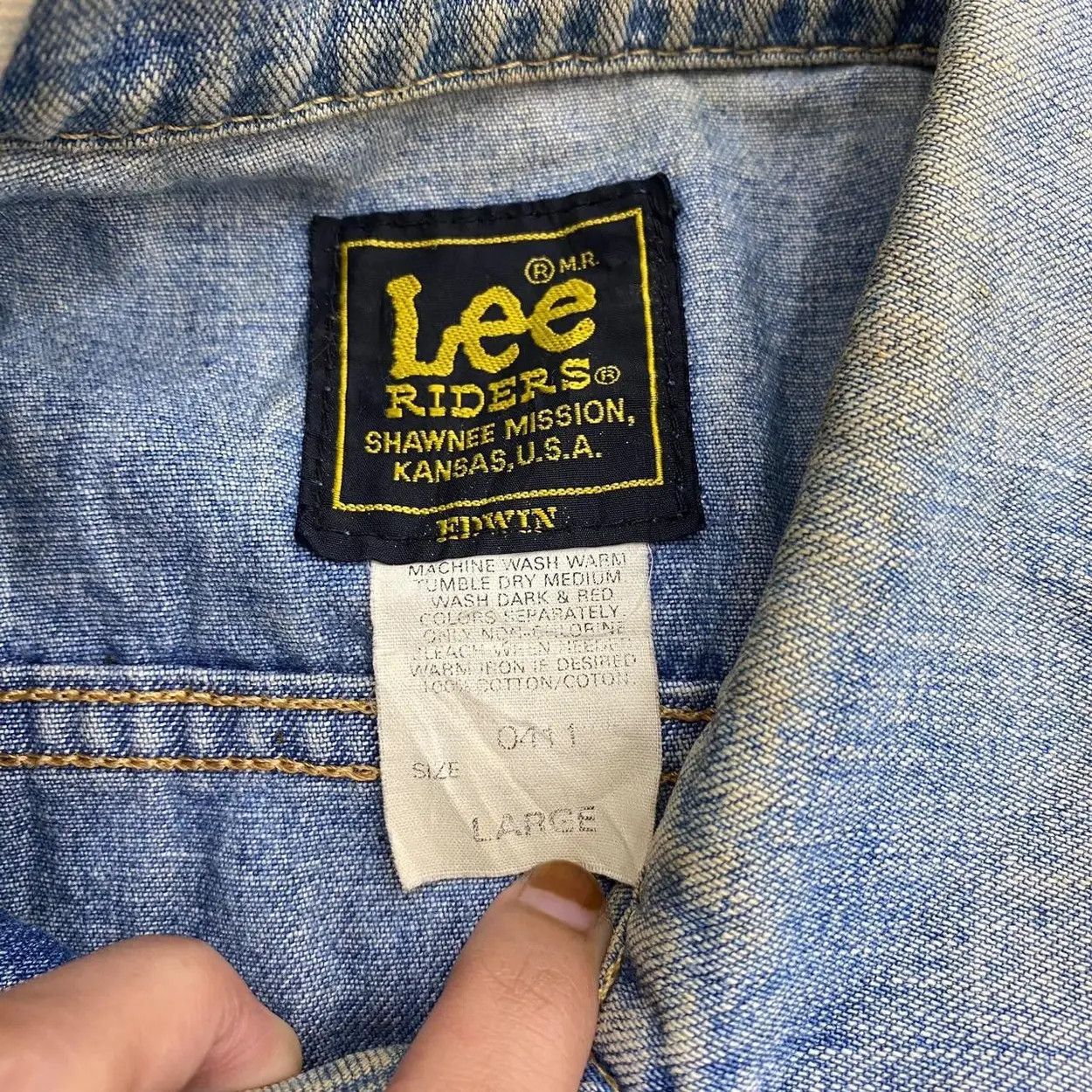 Lee Vintage 90’ LEE RIDERS SHAWNEE Mission Denim Jeans Jacket Size US L / EU 52-54 / 3 - 4 Thumbnail