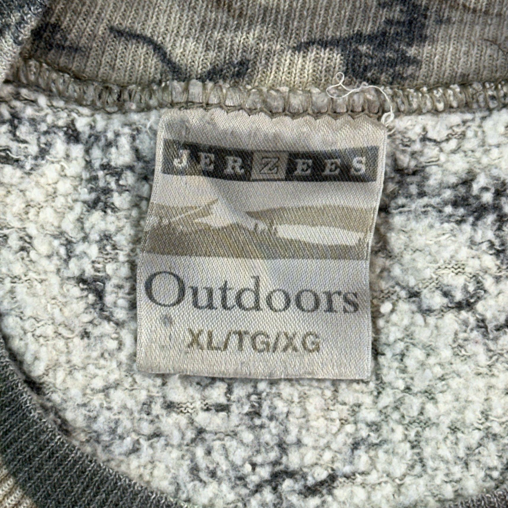 Jerzees VINTAGE Jerzees Outdoor Sweatshirt Mens XL Bigwoods Trebark Camo Pullover USA Size US XL / EU 56 / 4 - 7 Thumbnail