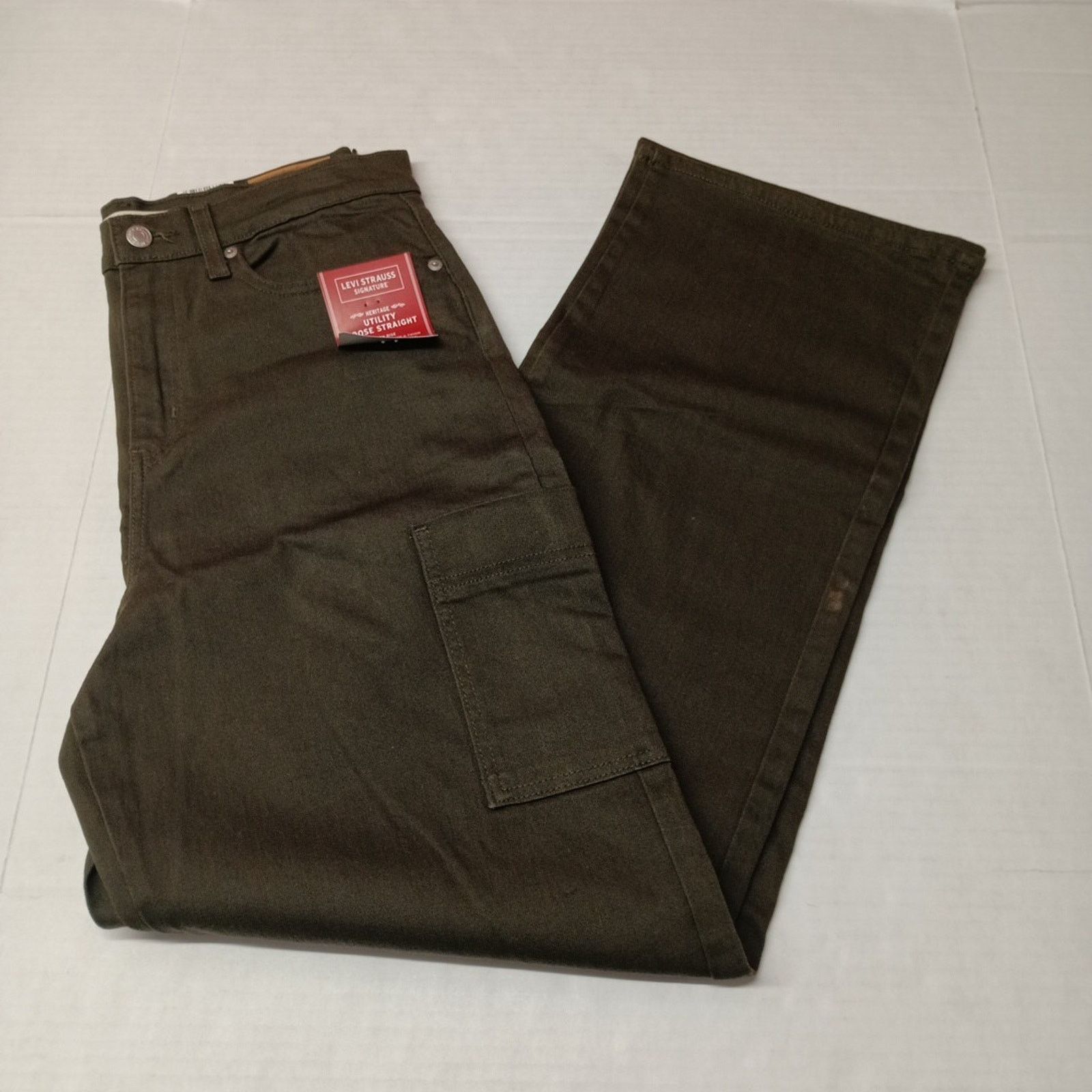 Levi's Women's Green Levi High Rise Utility Loose Jeans Size 10/W30 Size 32" / US 10 / IT 46 - 1 Thumbnail