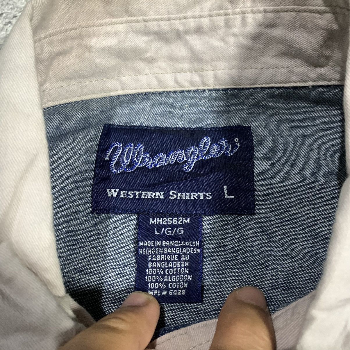 Wrangler Vintage Wrangler Denim Shirt Size US L / EU 52-54 / 3 - 5 Thumbnail
