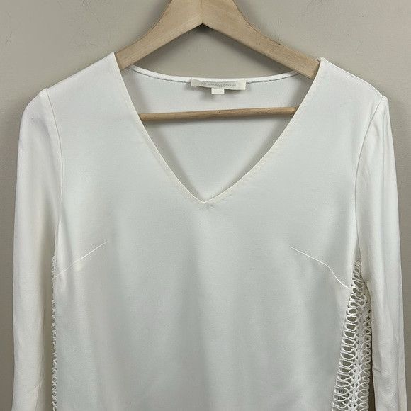 Jonathan Simkhai JONATHAN SIMKHAI ivory V neck satin pull over Size S / US 4 / IT 40 - 2 Thumbnail