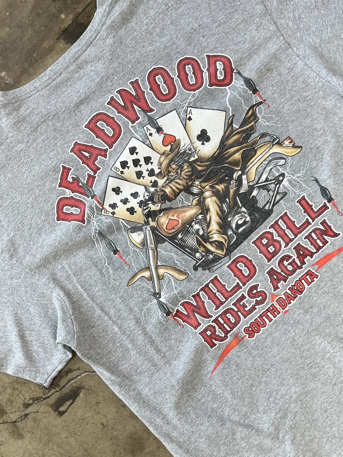 Harley Davidson Vintage Deadwood Wild Hog Ace Motorcycle Tee Large Size US L / EU 52-54 / 3 - 1 Thumbnail