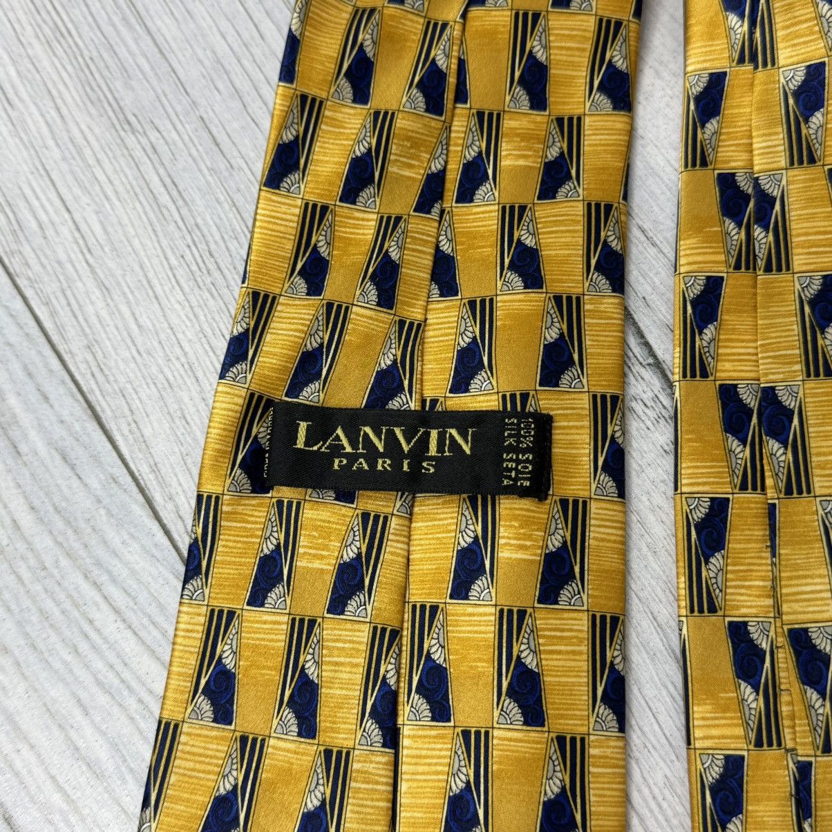 Lanvin Lanvin Paris Silk Tie Gold Made In France Size ONE SIZE - 3 Thumbnail