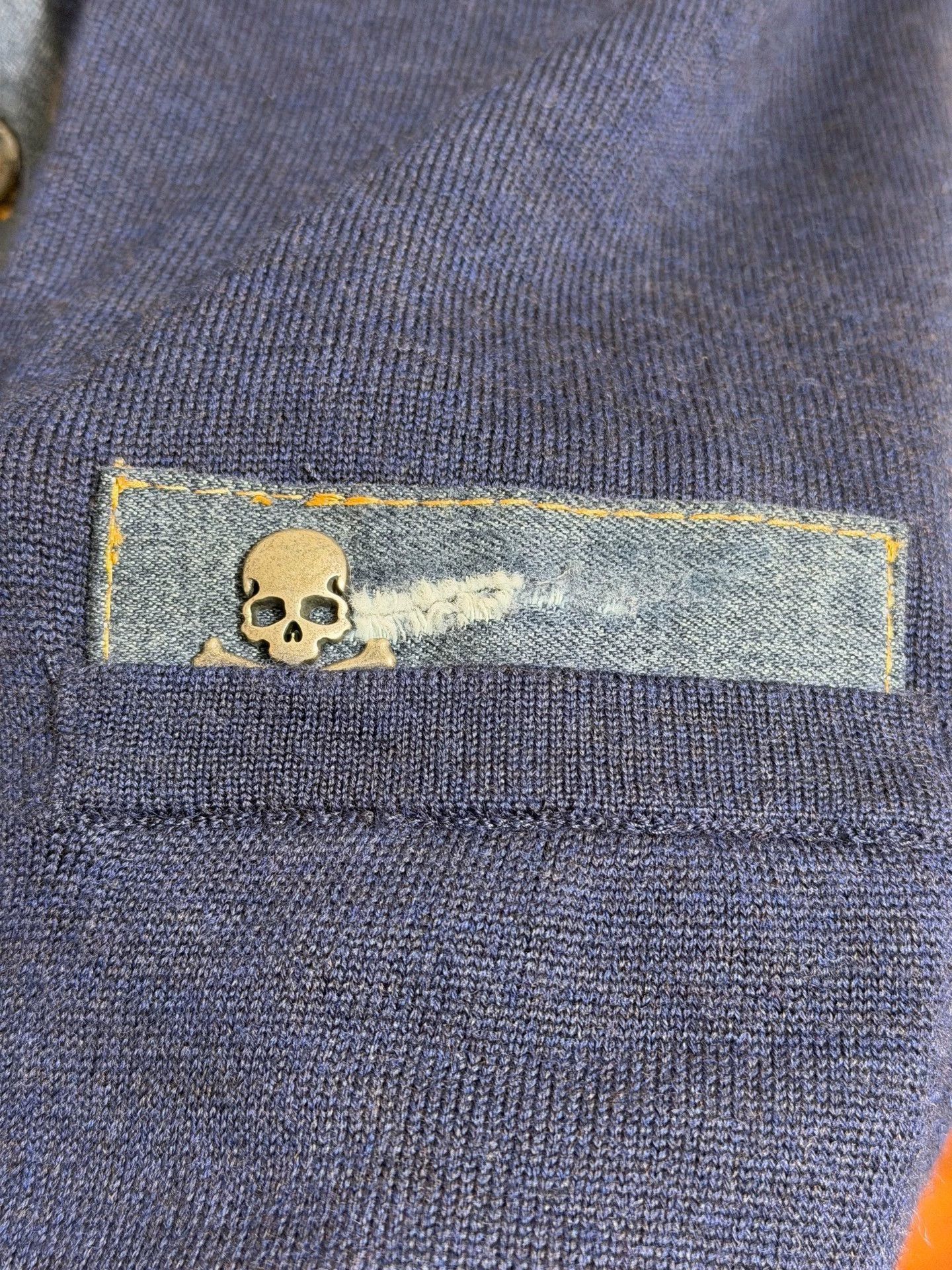 Philipp Plein Blue Denim-Trim Button-Up Cardigan XL Size US XXS / EU 40 - 5 Thumbnail