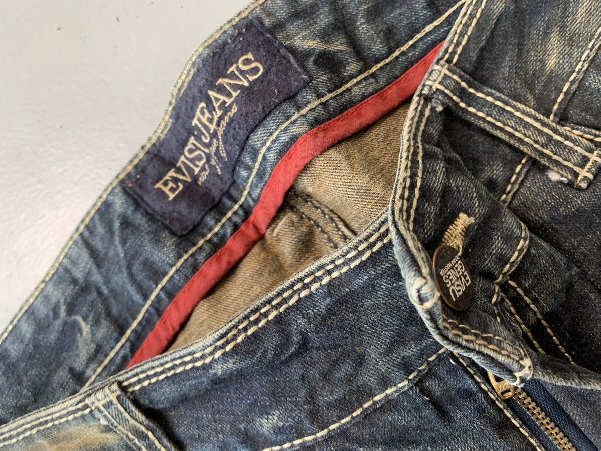 Vintage Vintage Evisu inspired Japanese SpellOut buckle belt denim Size US 36 / EU 52 - 4 Thumbnail
