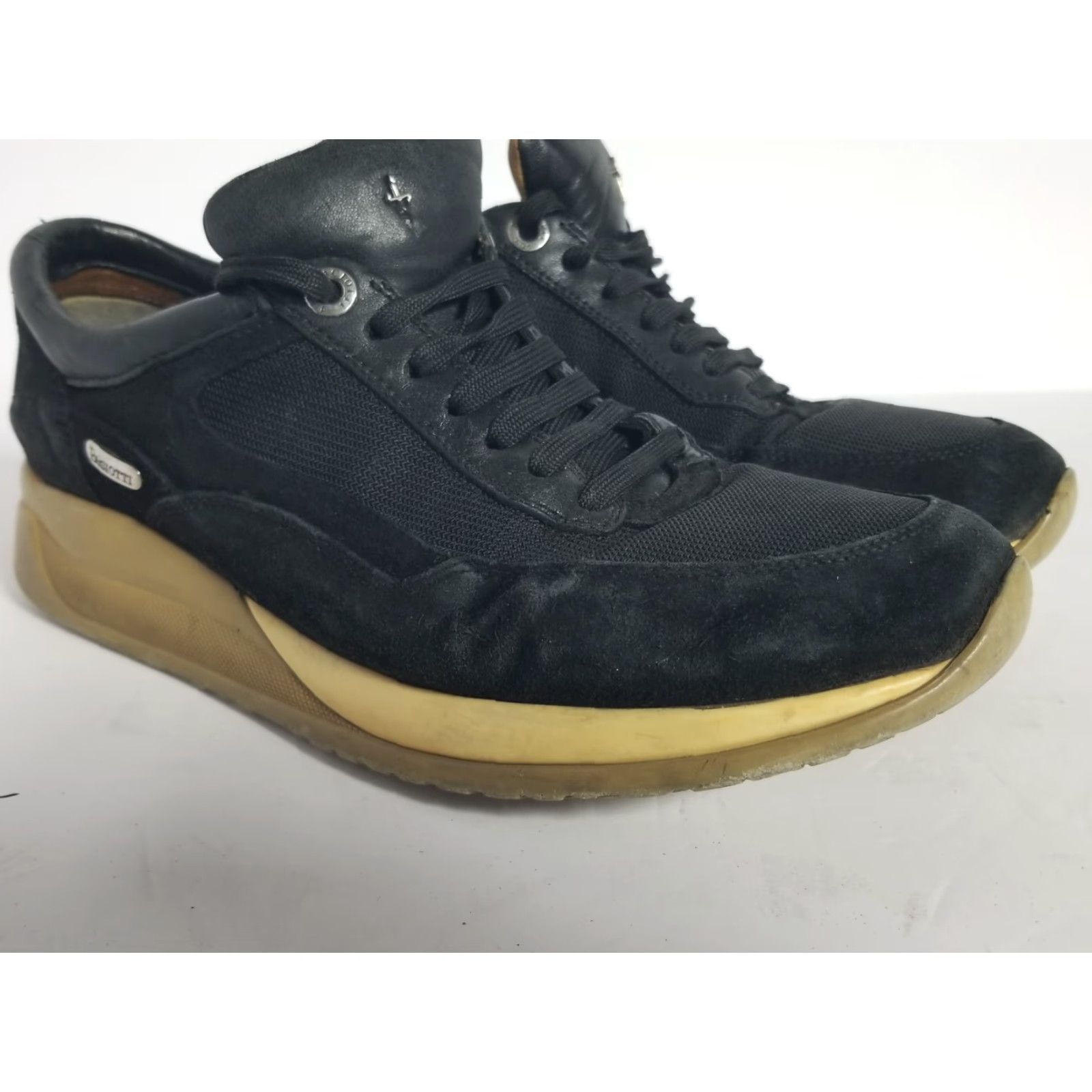 Vintage Cesare Paciotti 4US Sneaker Mens Leather Black Lace Up 9 US Casual Sneakers Mens Size 9 Shoes Size US M / EU 48-50 / 2 - 2 Thumbnail