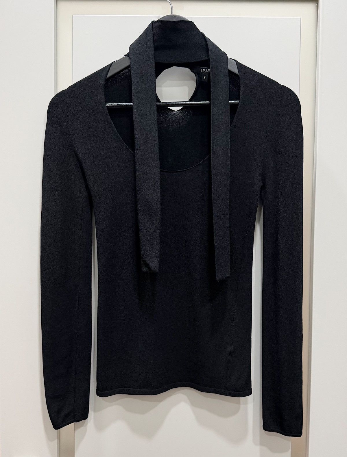 Gucci GUCCI by Tom Ford FW 2002 Neck Ribbons Bodycon Top sweater Size S / US 4 / IT 40 - 7 Thumbnail