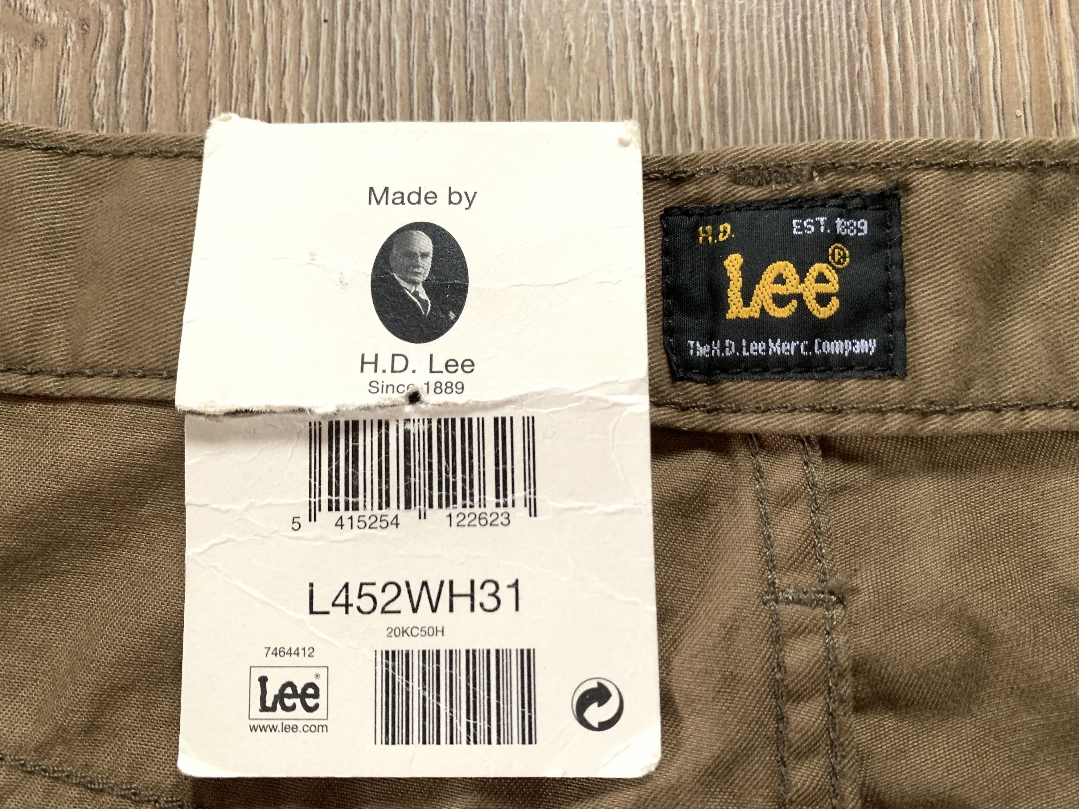 Denime × Lee Lee Brooklyn Straight Stretch Khaki Casual Pants Size US 42 / EU 58 - 8 Thumbnail