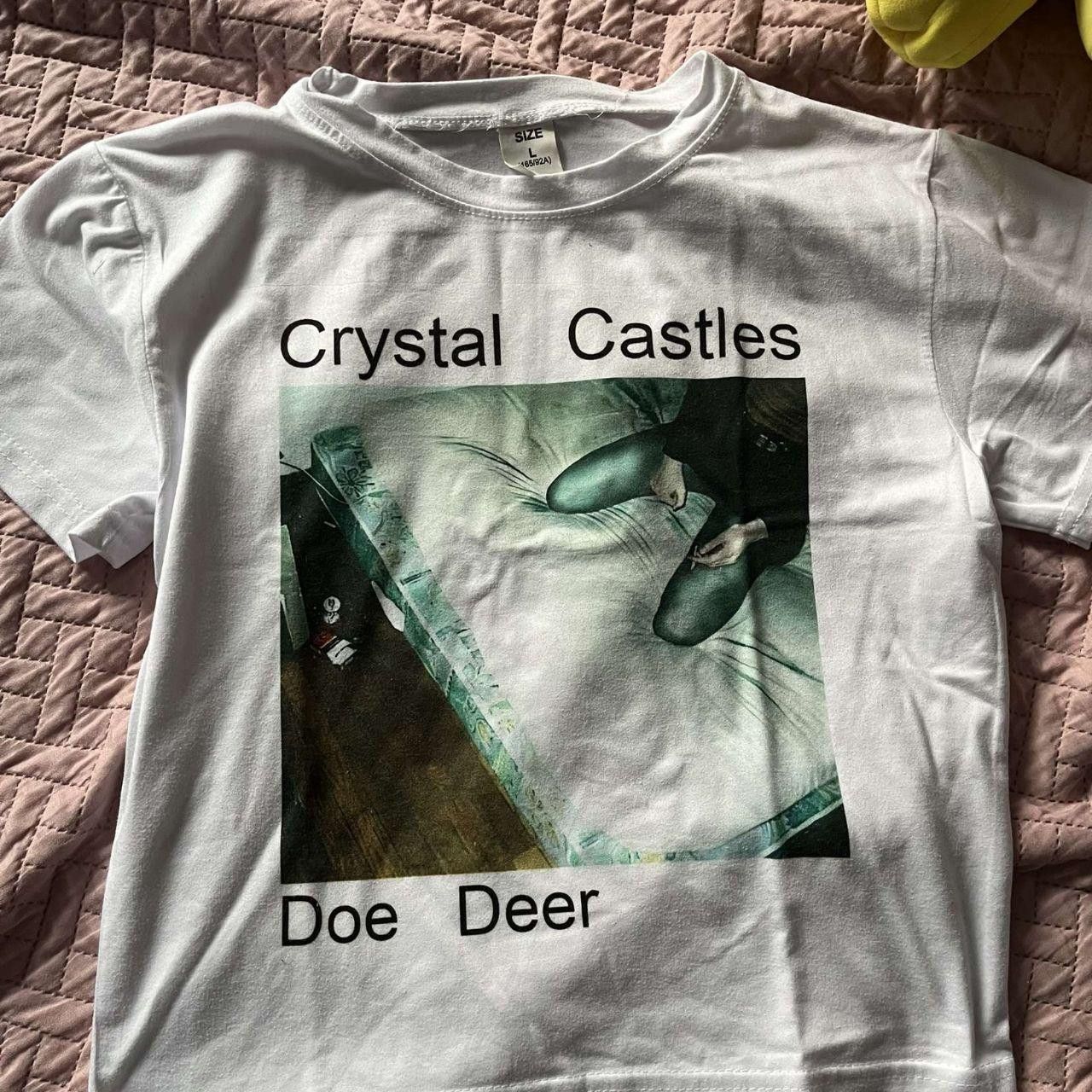 Other Y2K Crystal Castles Doe Deer Graphic Crop Top Size L / US 10 / IT 46 - 1 Thumbnail