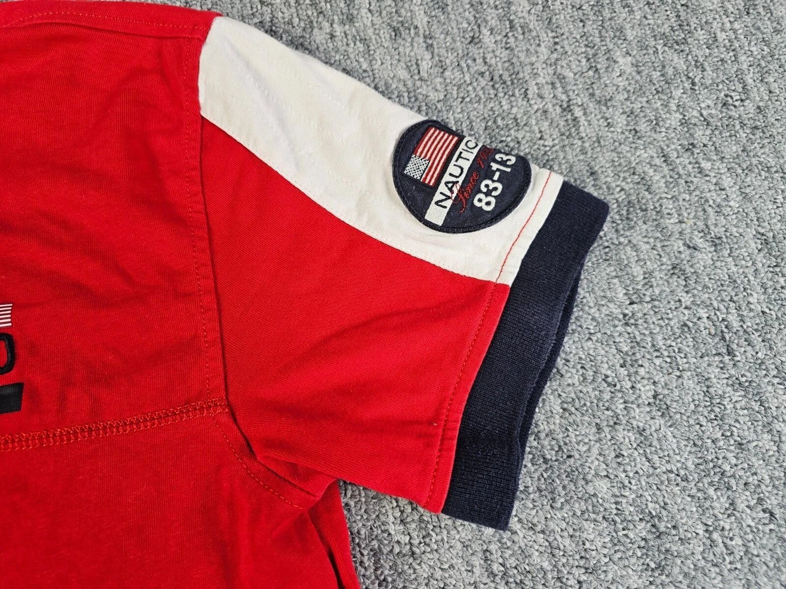 Nautica Nautica Slim Fit Polo USA Flag 30th Anniversary Red Cotton M Size US M / EU 48-50 / 2 - 8 Thumbnail