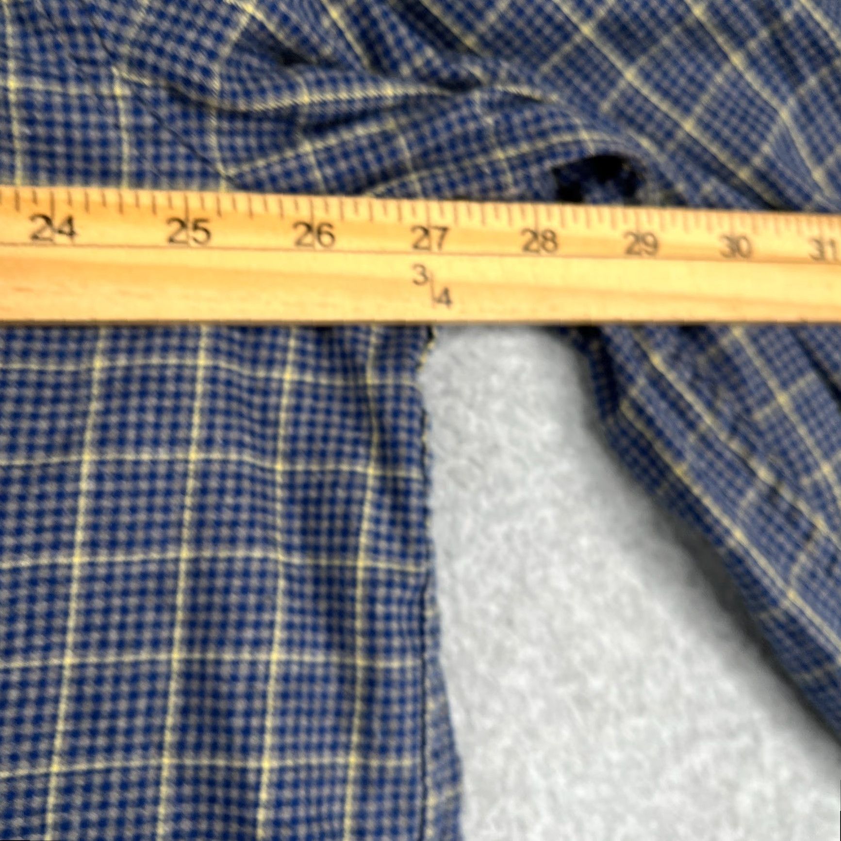 Banana Republic Banana Republic Untucked Fit Shirt 2XL Navy Blue Check Button Up Long Sleeve Men Size US XXL / EU 58 / 5 - 7 Thumbnail