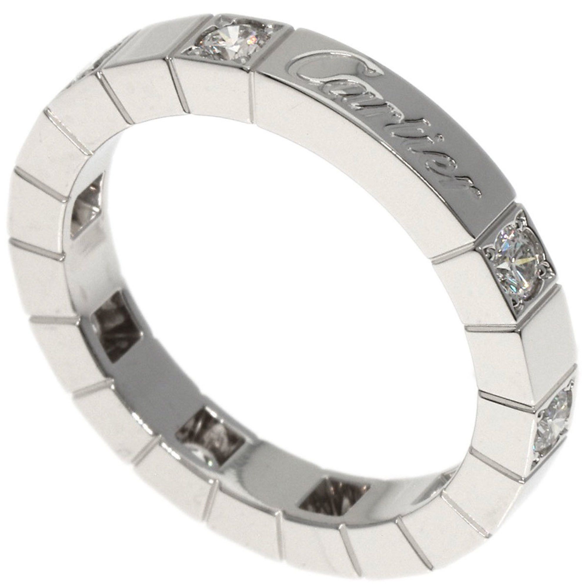 image of Cartier Lanier Half Diamond 49 Ring, K18 White Gold, Women's, Cartier