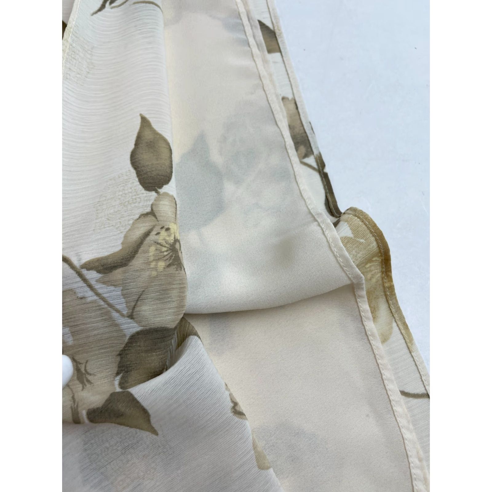 Vintage Laura Scott Skirt Womens Medium Brown Floral Maxi A-line Long Cream Tan Modern Fall Spring Summer Size 32" / US 10 / IT 46 - 3 Thumbnail