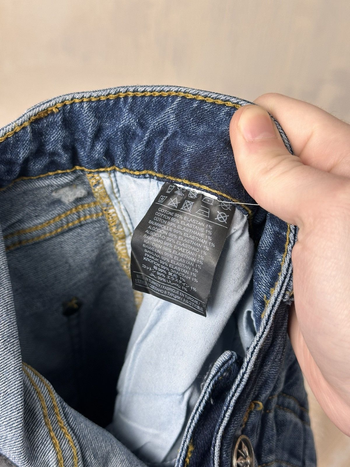 John Richmond 🔥 John RICHMOND Denim Big Logo Y2K Distressed Pants Jeans Size US 30 / EU 46 - 9 Thumbnail