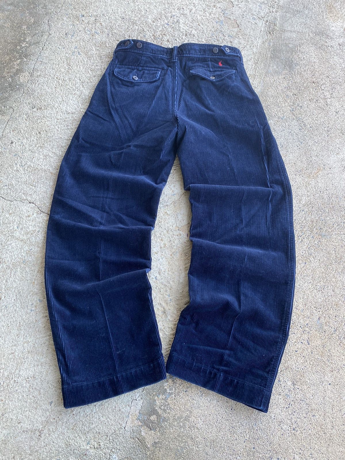 Polo Ralph Lauren × Vintage Vintage Y2K Polo Ralph Lauren Navy Corduroy Pants 28x29 Size US 28 / EU 44 - 1 Thumbnail
