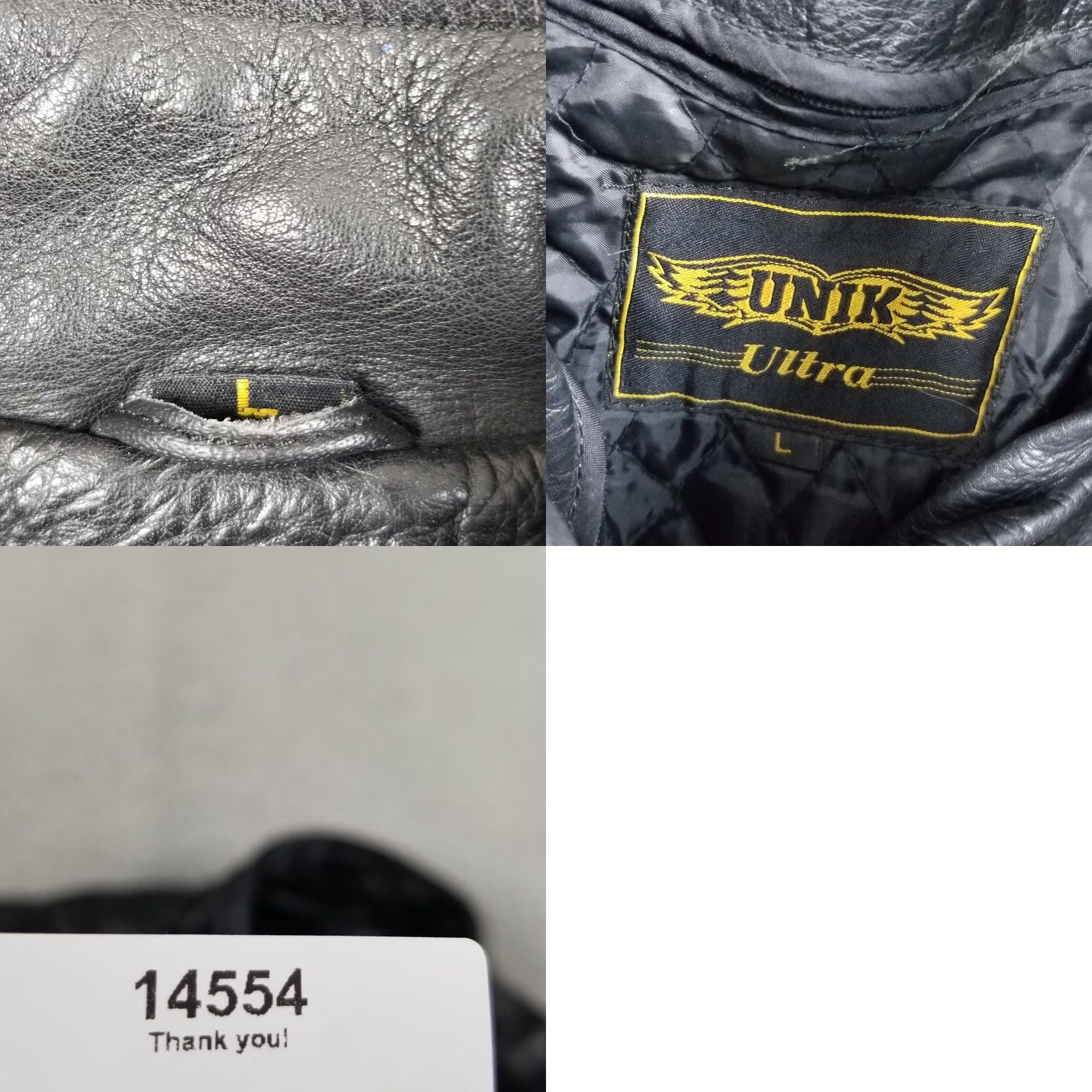 Vintage VINTAGE Leather Jacket Unik Ultra Black Leather Short Jacket Women Large Motorcycle Style Size L / US 10 / IT 46 - 8 Thumbnail
