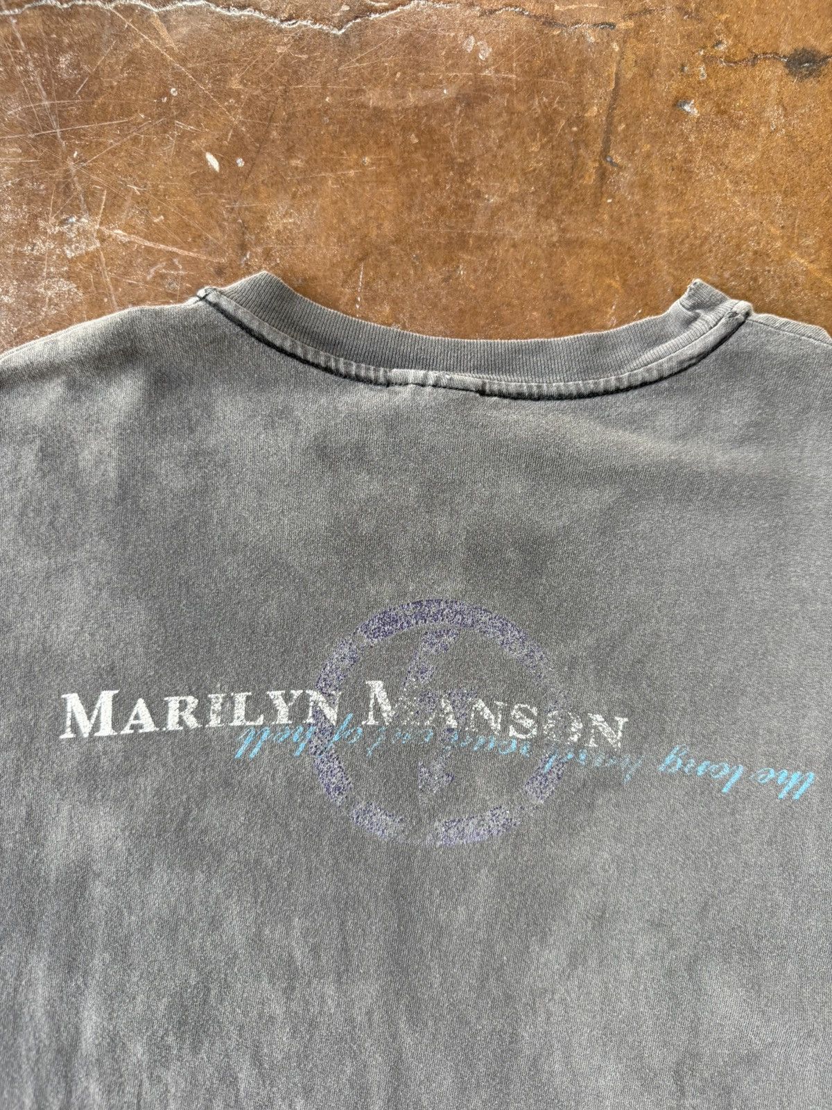 Vintage vintage 90s faded Marilyn Manson grunge erd style band shirt Size US XL / EU 56 / 4 - 6 Thumbnail