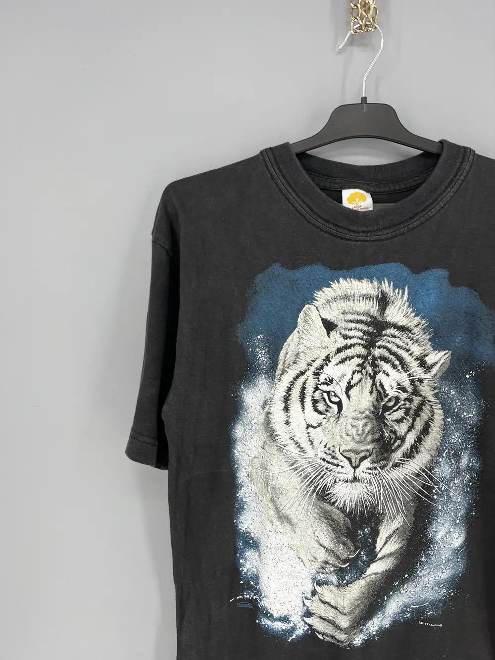 Other Vintage Y2K 90s Tiger Face Boxy Fit Tee Zip It London Size US L / EU 52-54 / 3 - 4 Thumbnail