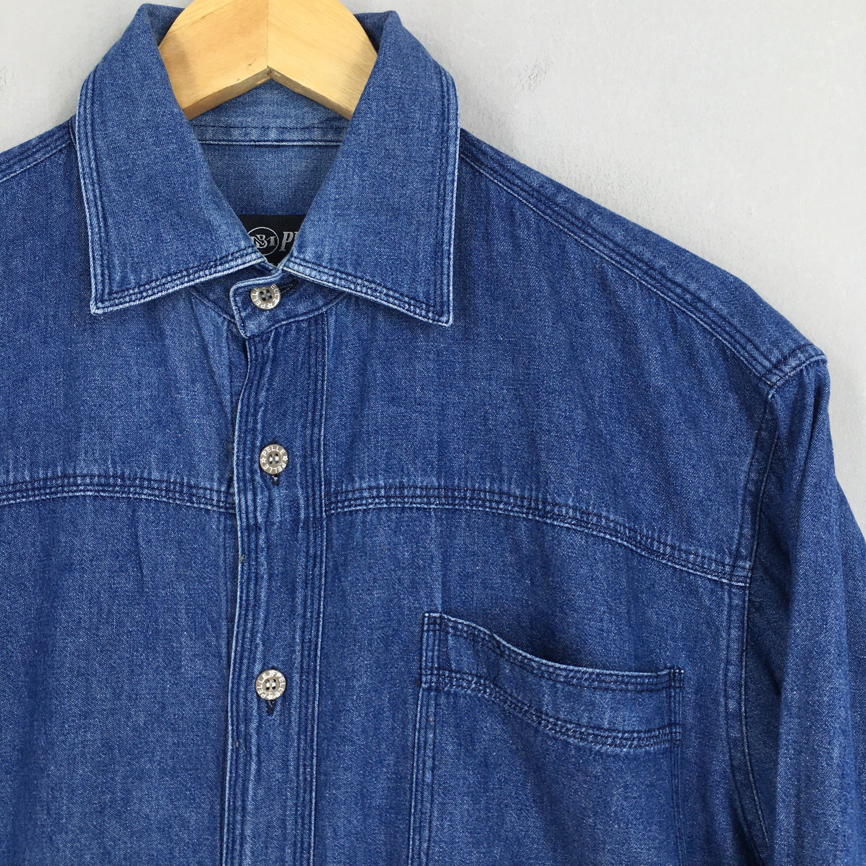Marc Buchanan Pelle Pelle Totemic Object Art Denim Oxfords Shirt M Size US M / EU 48-50 / 2 - 3 Thumbnail