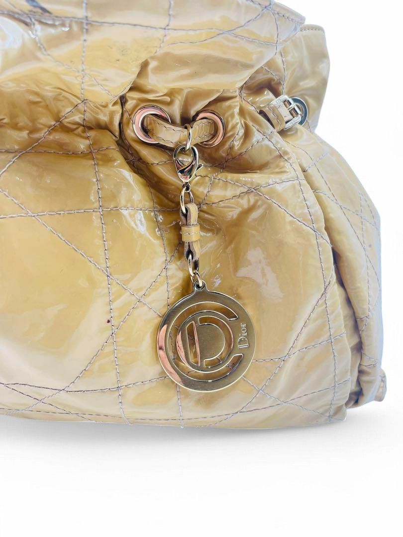 Dior Dior - Charm Cannage Tote Shoulder Bag Leather Gold Size ONE SIZE - 4 Thumbnail