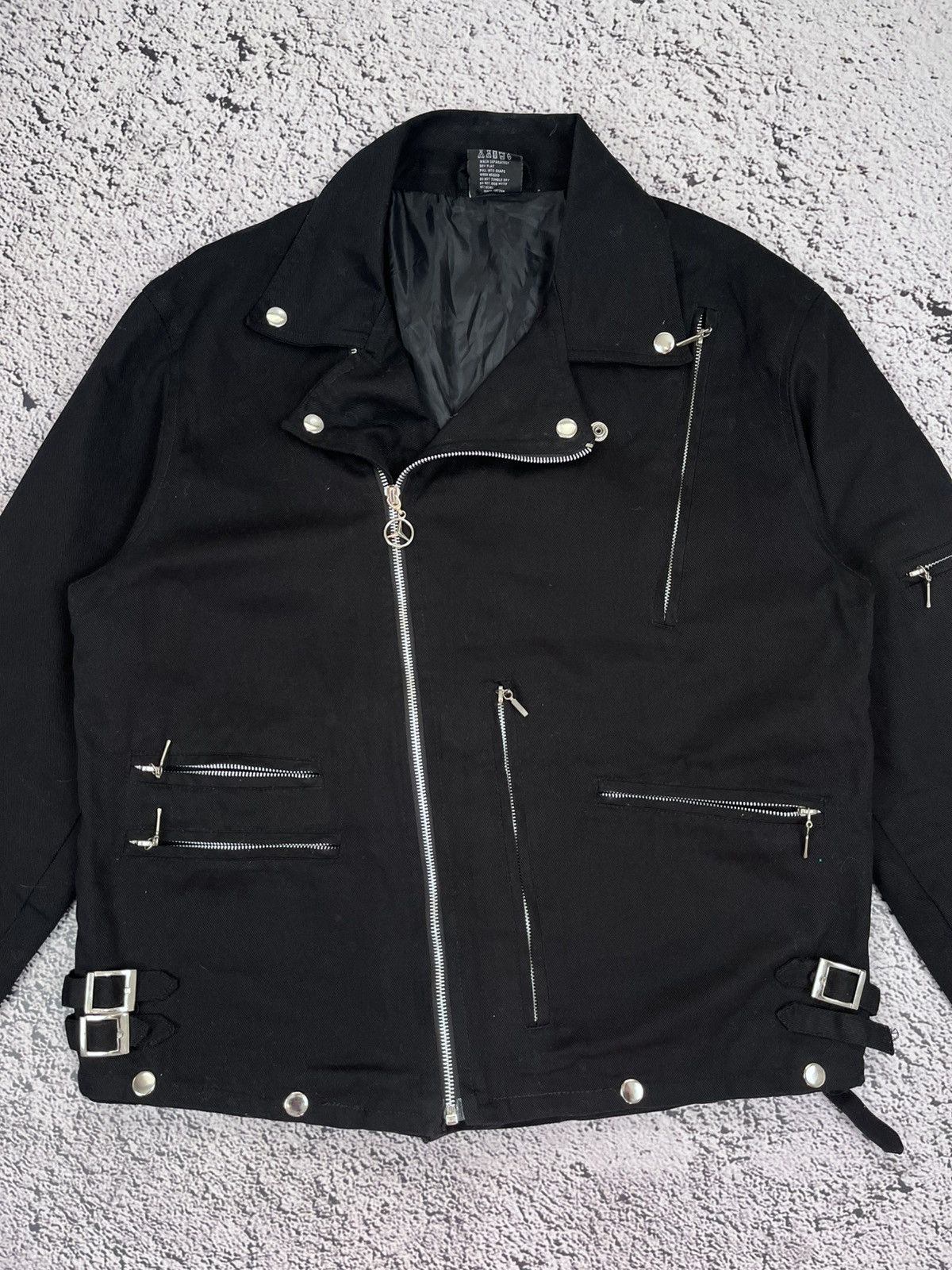 Japanese Brand Vintage Zipper Perfecto Biker Opium Skull Denim Jacket Size US L / EU 52-54 / 3 - 4 Thumbnail
