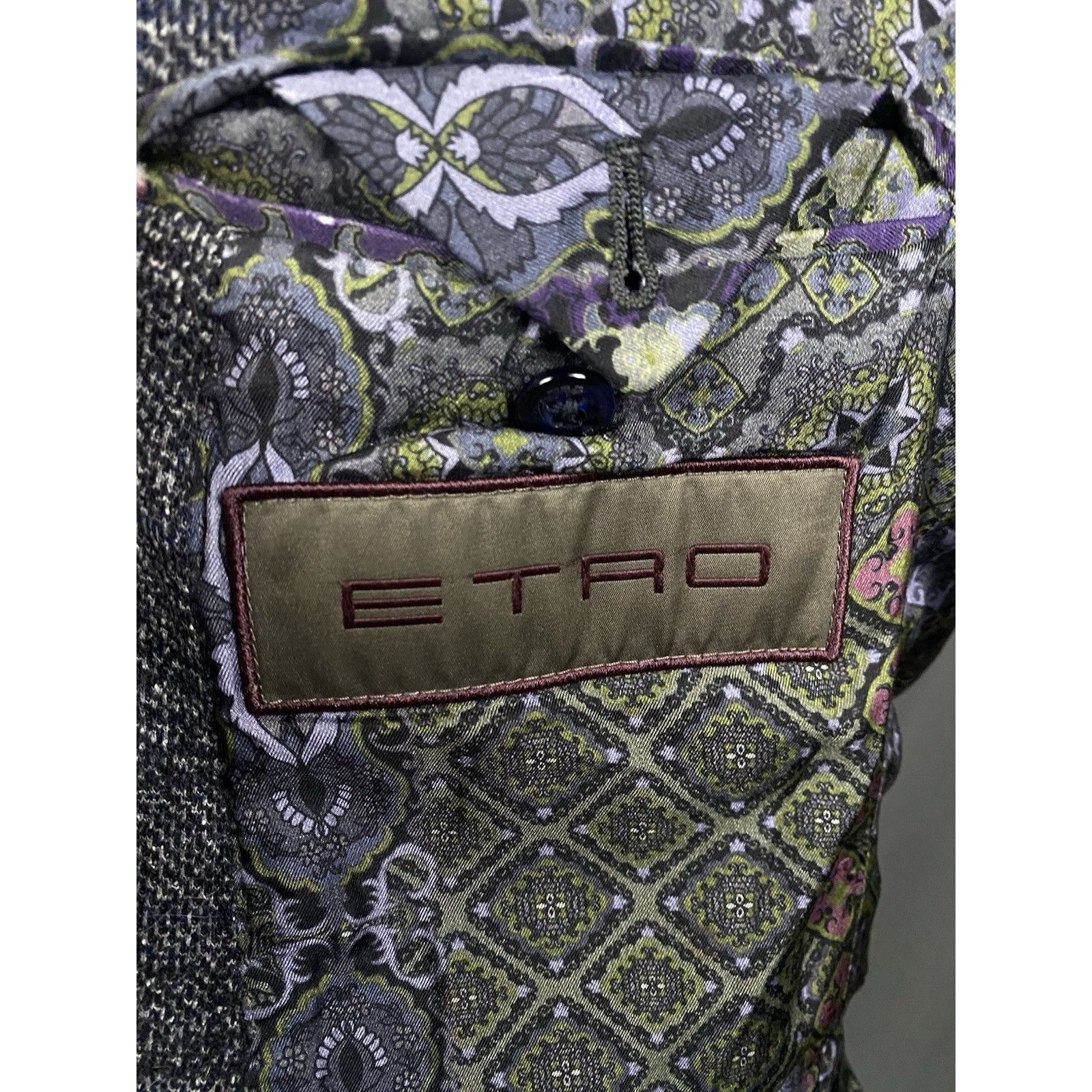 Etro Etro New Jersey Men's Gray Alpaca Wool Checked Blazer Jacket Size 44R - 13 Thumbnail
