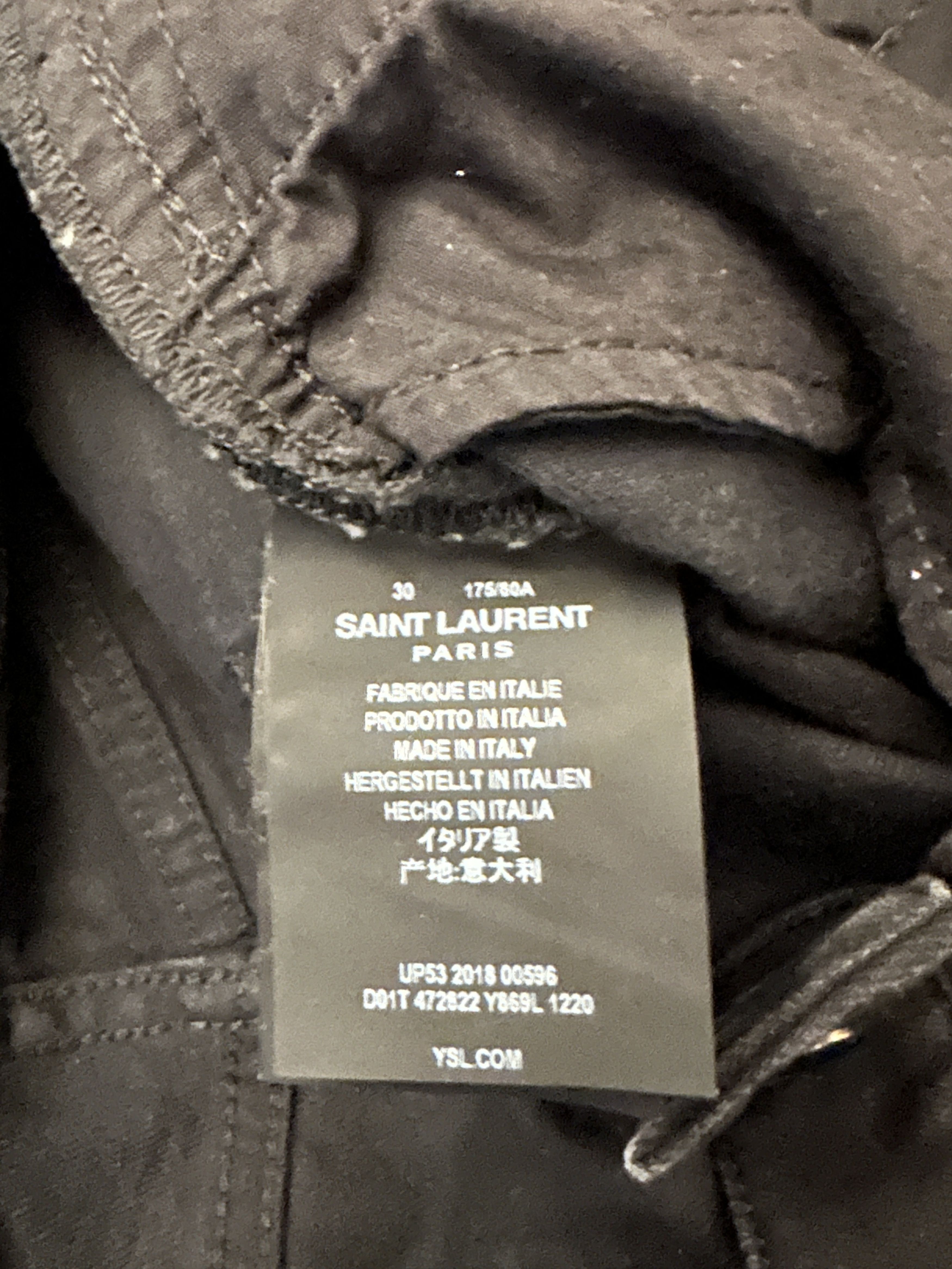 Saint Laurent Paris 2018 Raw Black D02 Denim Size 30 RARE Size US 30 / EU 46 - 4 Thumbnail
