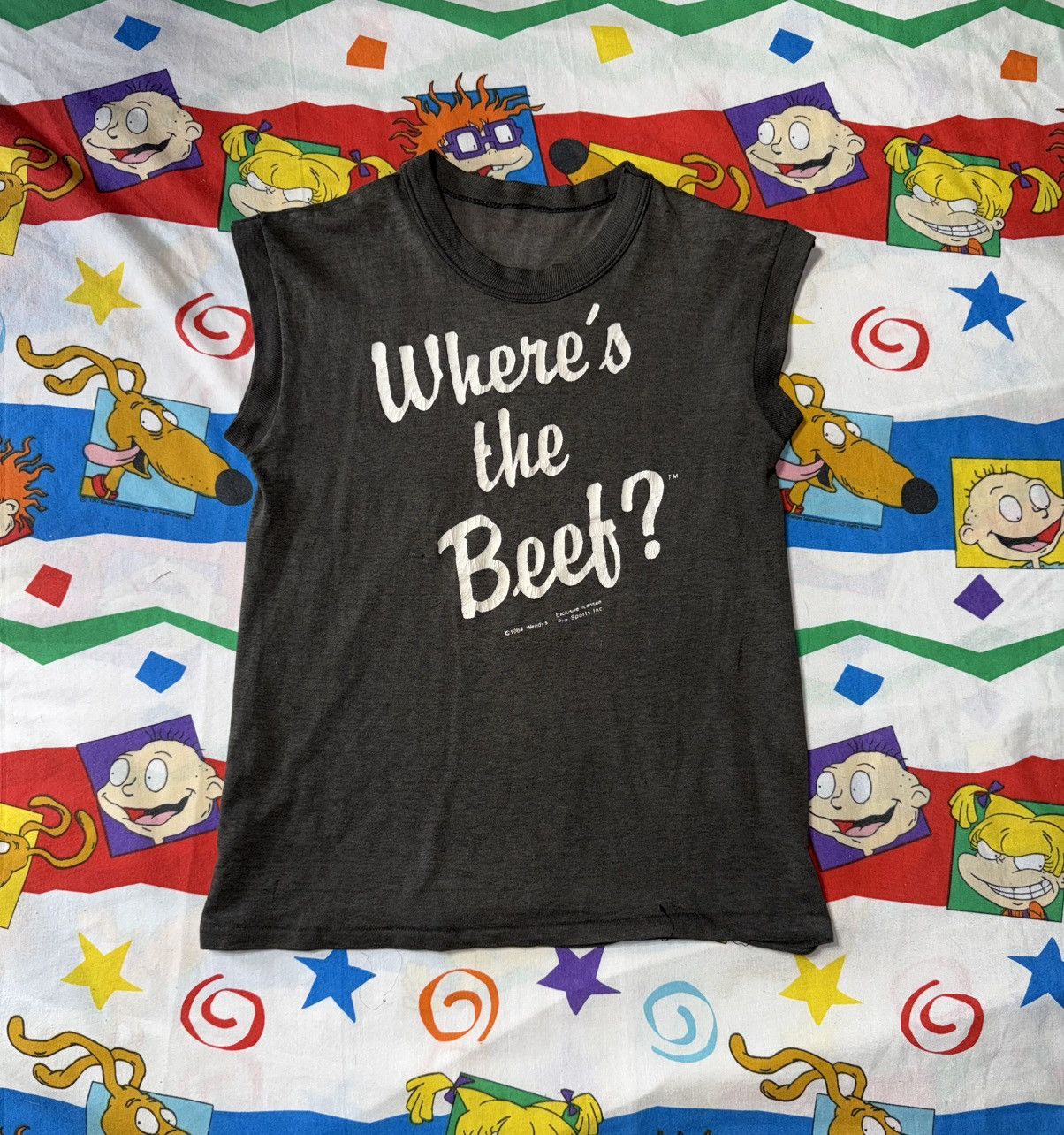Other Vintage 80s 1984 Wendy's Where's The Beef PROMO Tank Top Size US XS / EU 42 / 0 - 2 Thumbnail