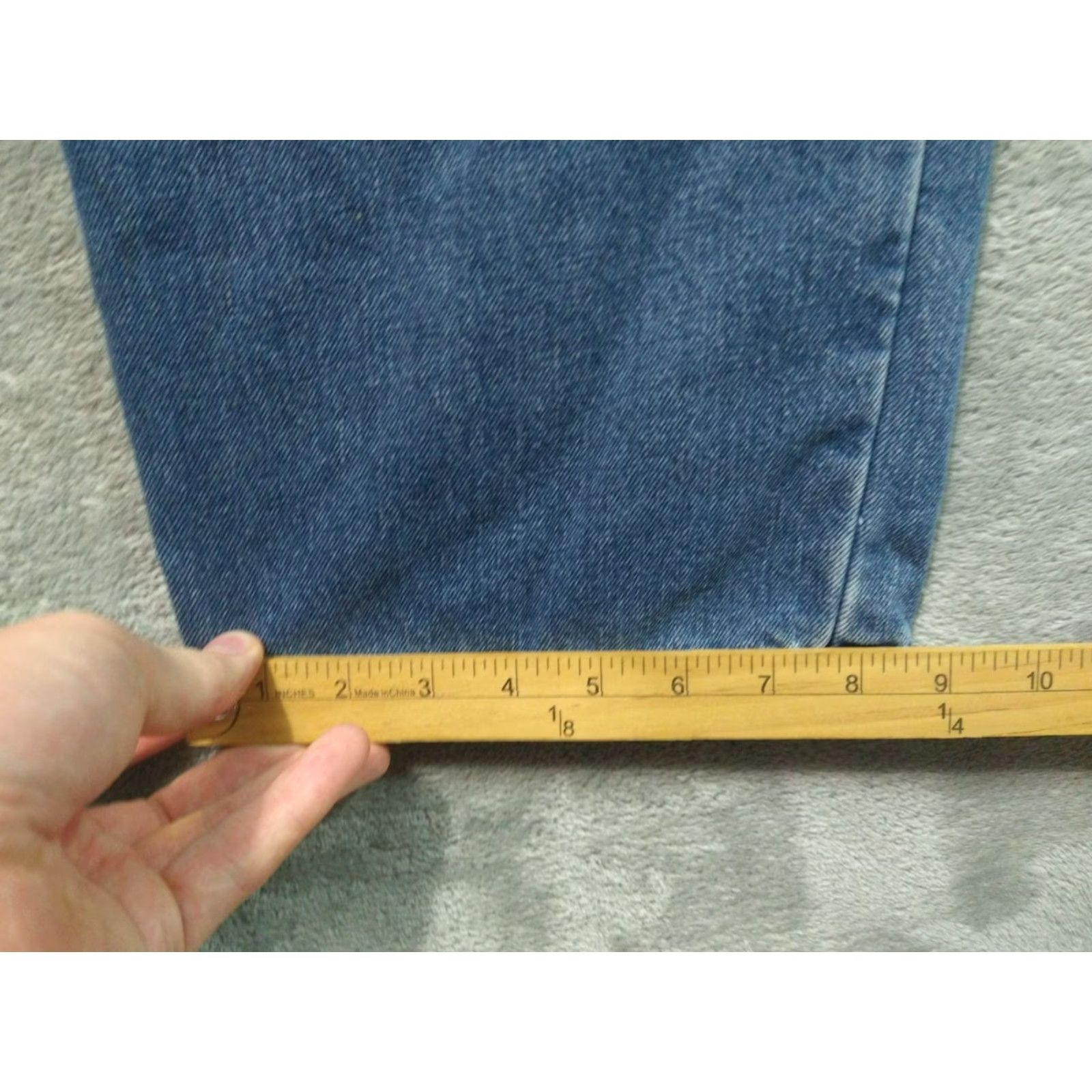 Vintage VINTAGE L.L. Bean Jeans Mens 42x32 Blue Denim Flannel Lined Classic Fit Medium Wash Jeans Size US 42 / EU 58 - 6 Thumbnail