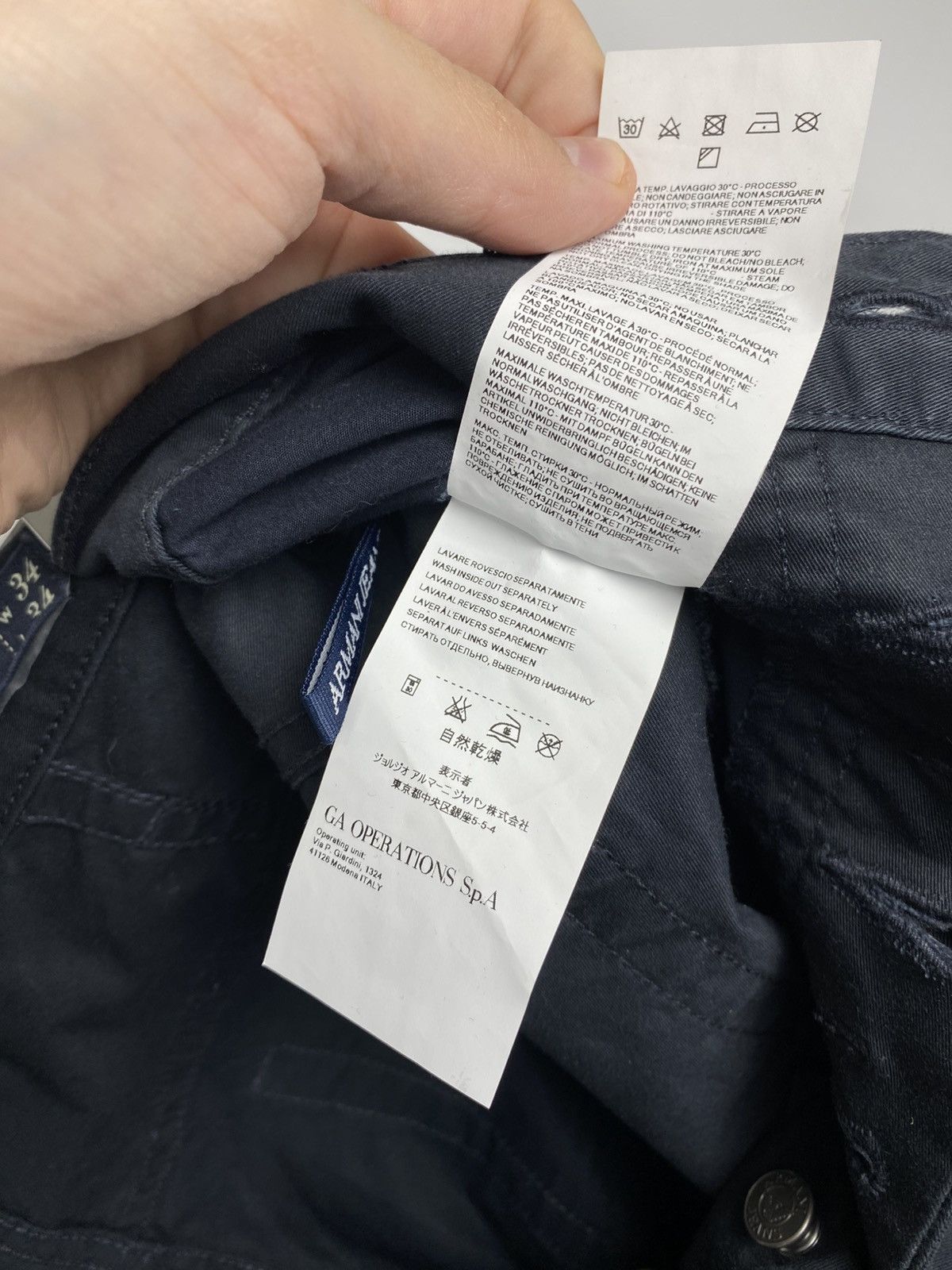 Armani Jeans Chino Pants Cotton Men size 34 x 34