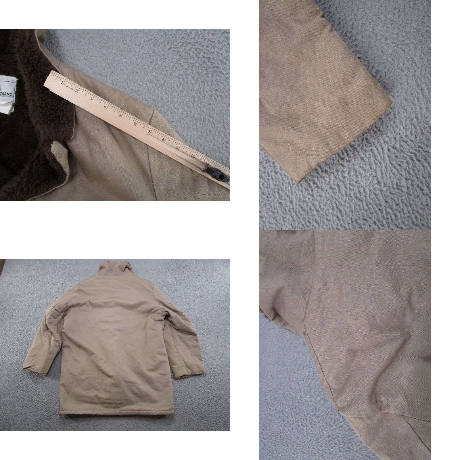 Haband Haband Men’s Fur Lined Coat Tan Button Front Warm Winter Jacket Size L 90s Read Size US L / EU 52-54 / 3 - 9 Thumbnail