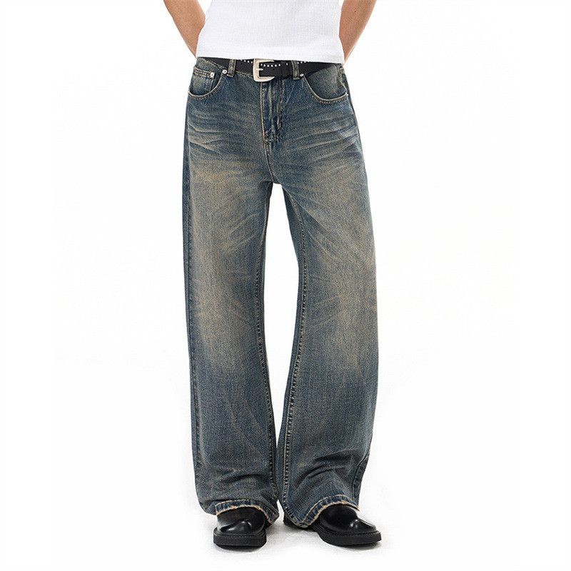 Vintage Casual Distressed Washed Vintage Loose Straight Jeans Size US 32 / EU 48 - 3 Thumbnail