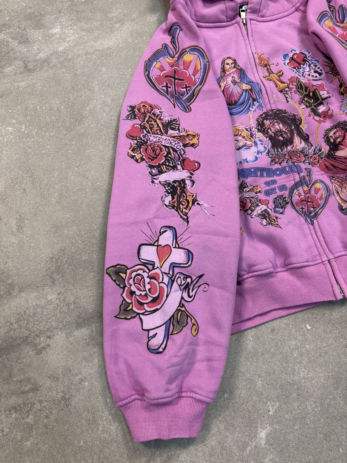 Other Righteous Risen King Zip Up Hoodie, Purple Size US XL / EU 56 / 4 - 5 Thumbnail