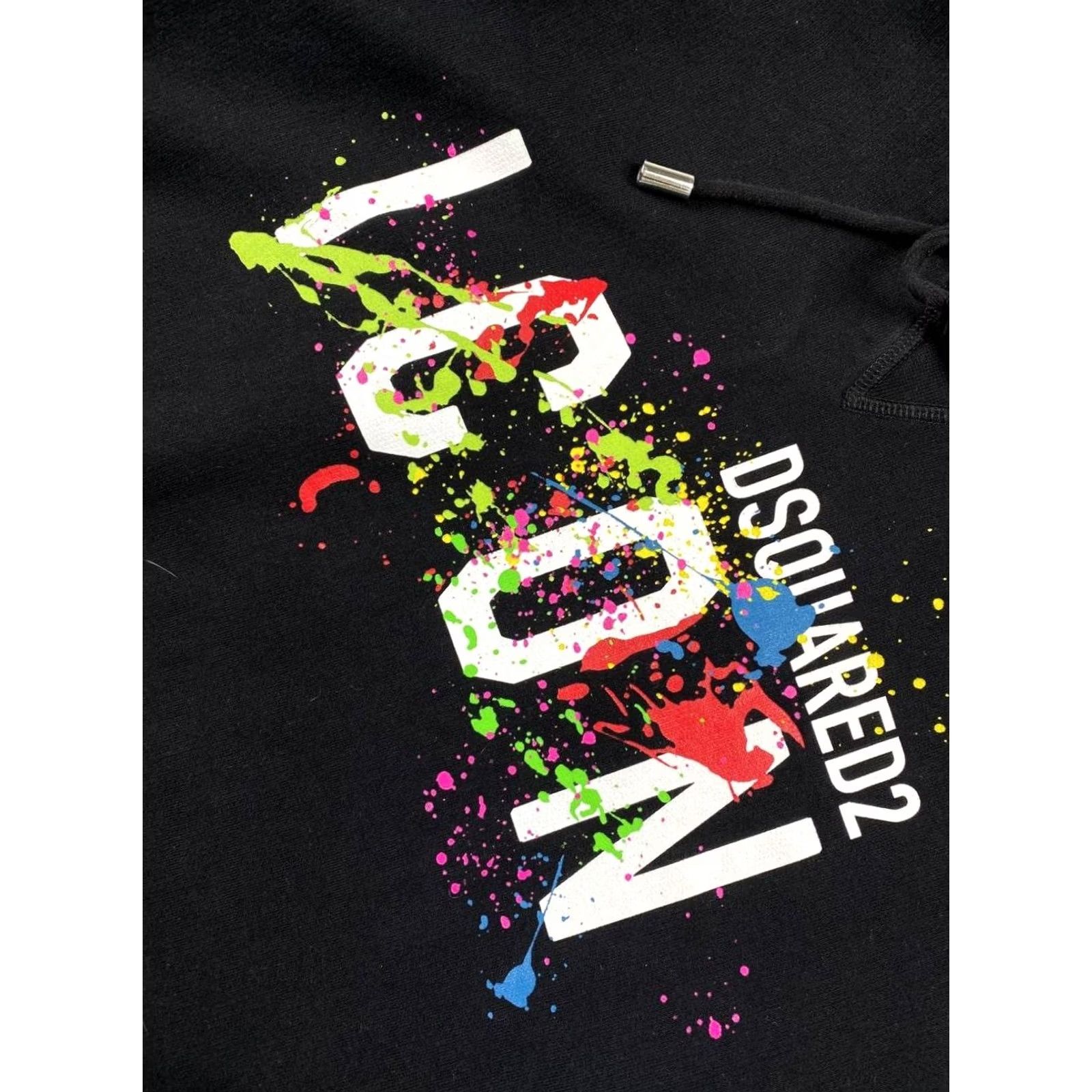 Dsquared2 Dsquared2 Hoodie Icon Painted Big Logo Size M Black Mens Size US M / EU 48-50 / 2 - 2 Thumbnail
