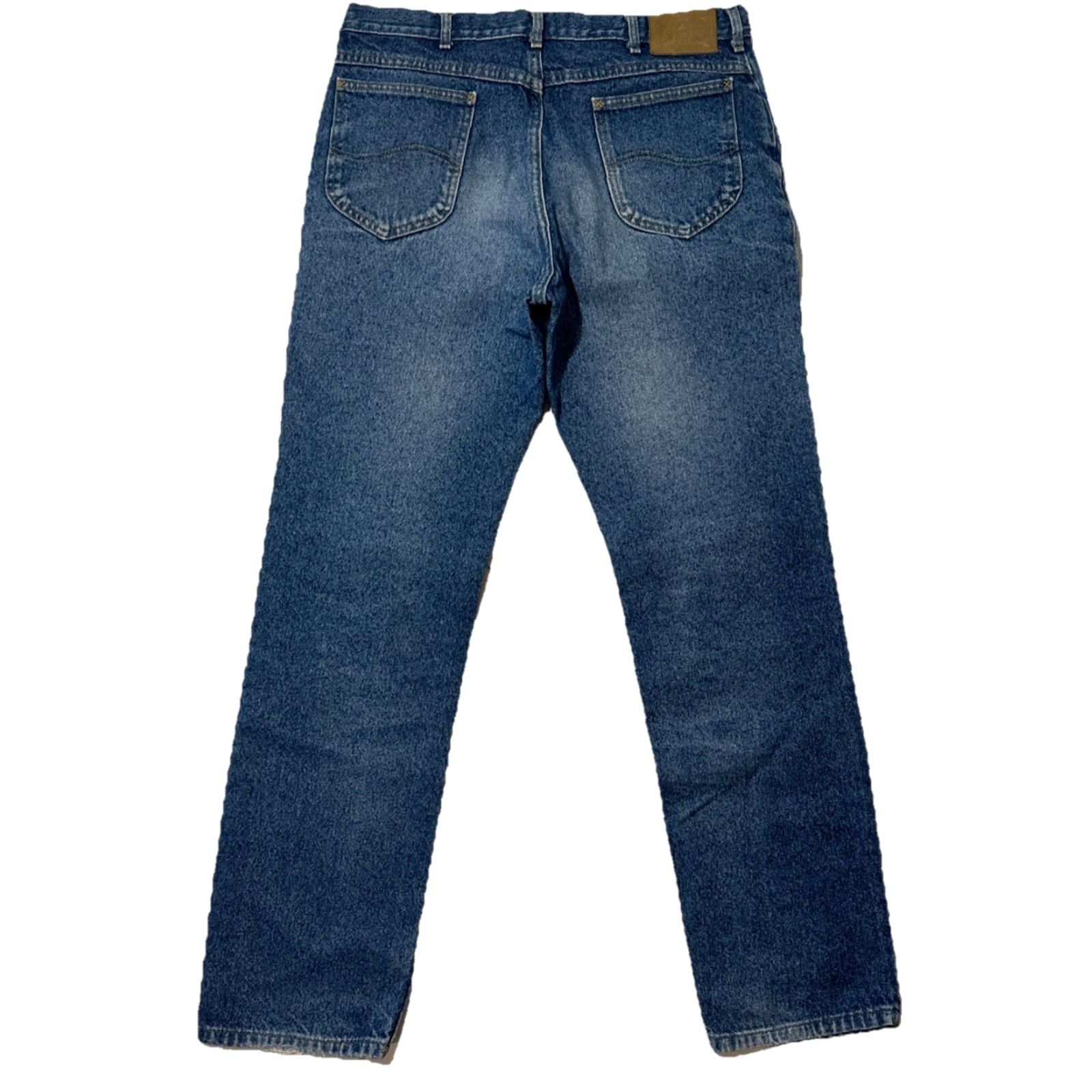 Lee VINTAGE 90s Lee Jeans Men Regular 36x34 Blue Denim Straight 36 Inseam Medium Wash Fade Size US 36 / EU 52 - 2 Thumbnail