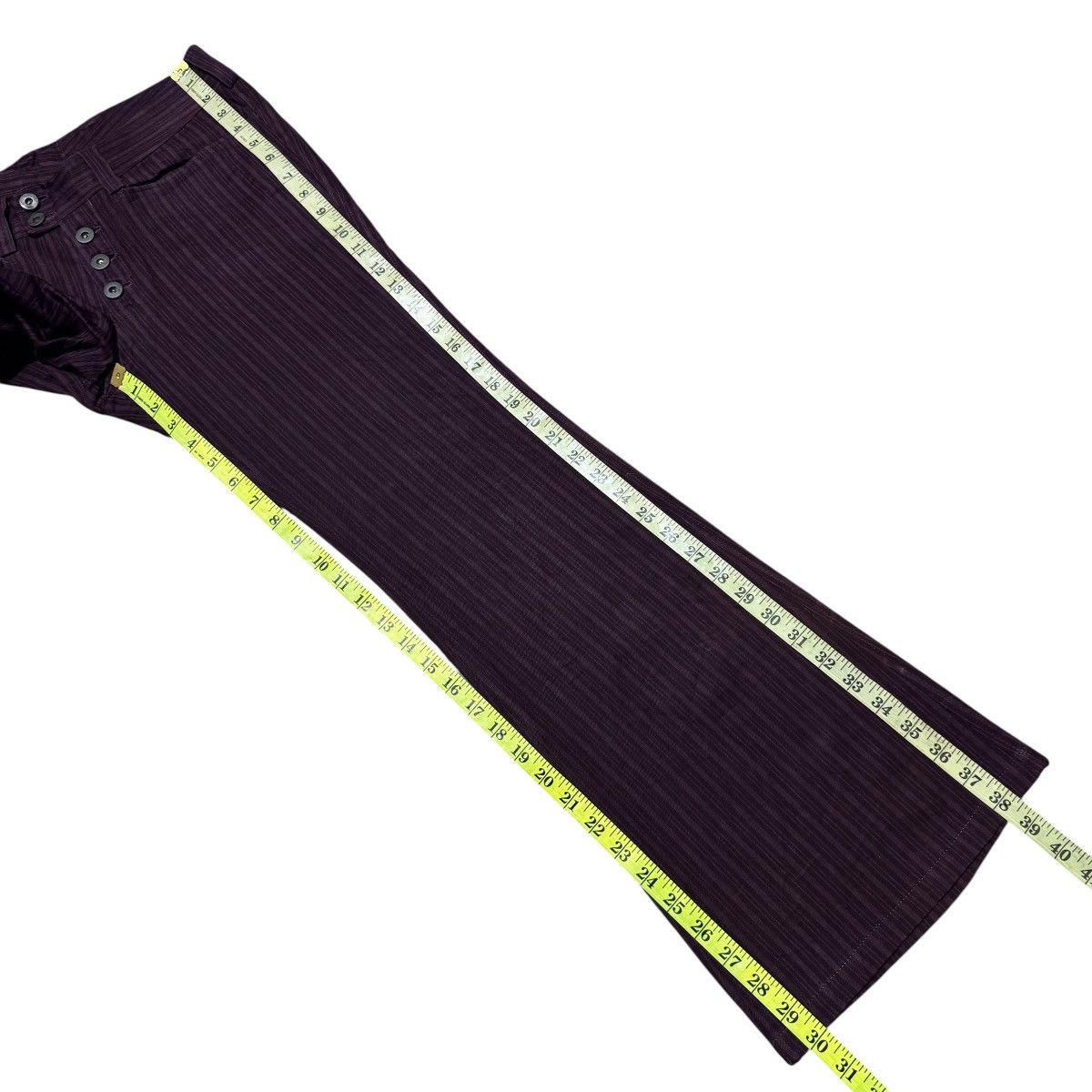 Tornado Mart Tornado Mart expose Button Pinstriped Flare Pants Size US 28 / EU 44 - 16 Thumbnail