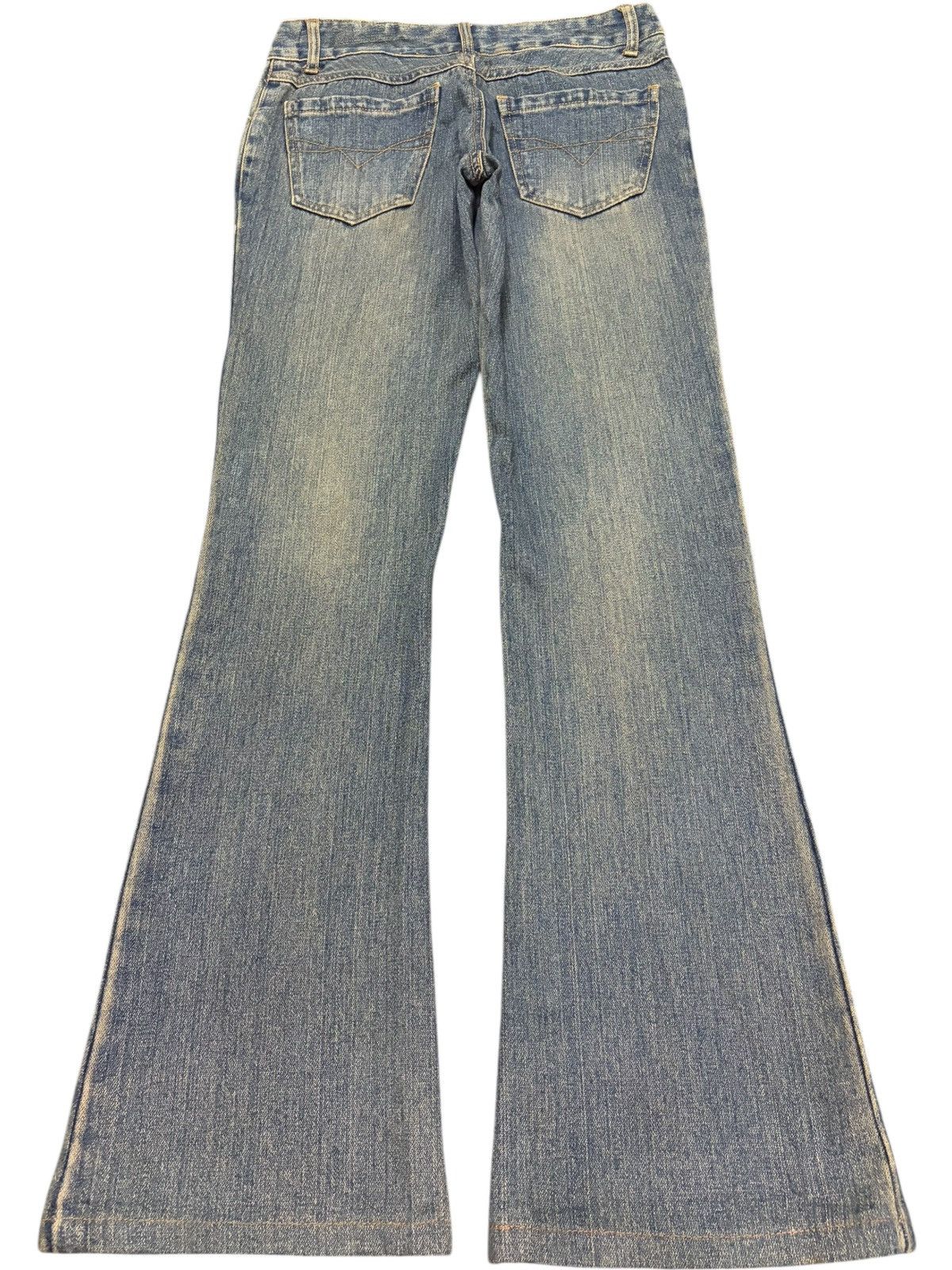 Hysteric Glamour Vintage Japanese Brand Beaded Low Rise Flare Jeans Size 27" / US 4 / IT 40 - 2 Thumbnail