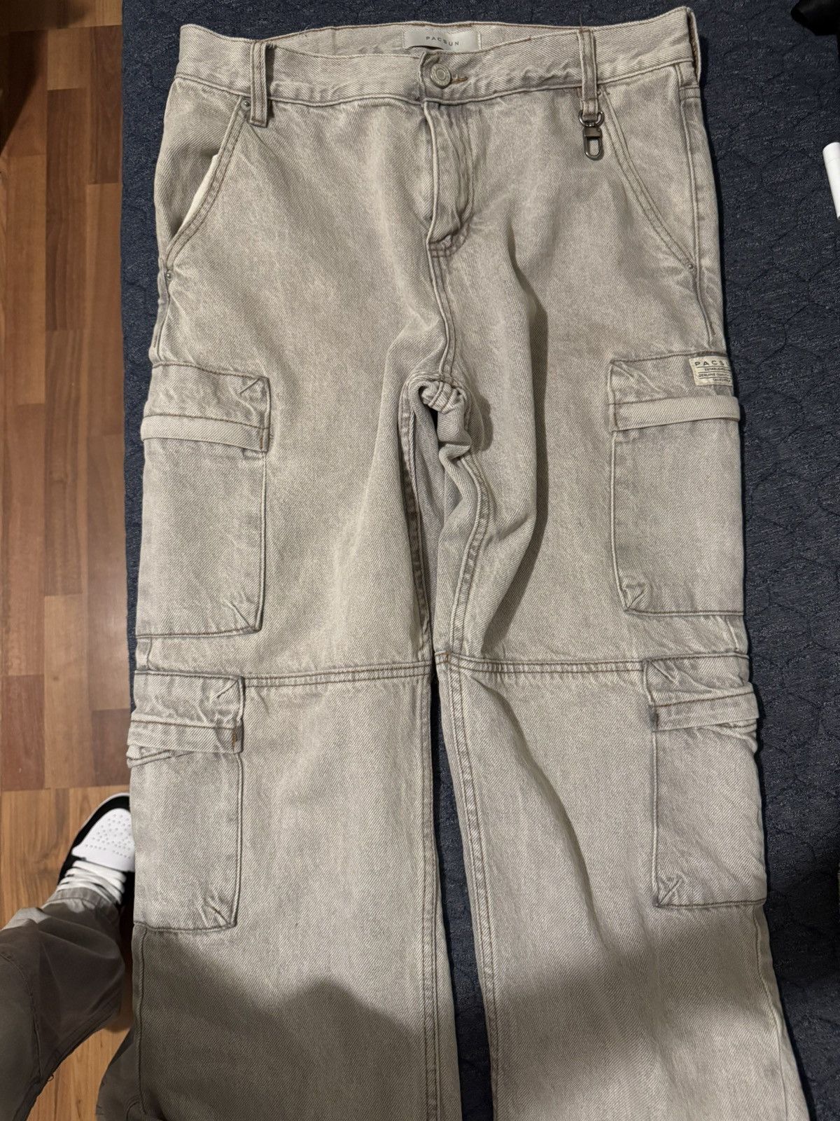 Pacsun Pacsun Gray Cargo Baggy Jeans Size US 31 - 3 Thumbnail