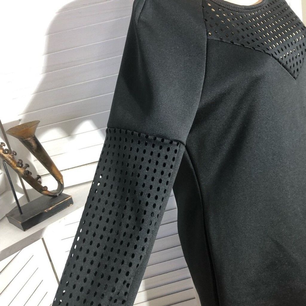 Fabletics Fabletics Sweatshirt Mini Dress black mesh Knee Length S Size S / US 4 / IT 40 - 11 Thumbnail