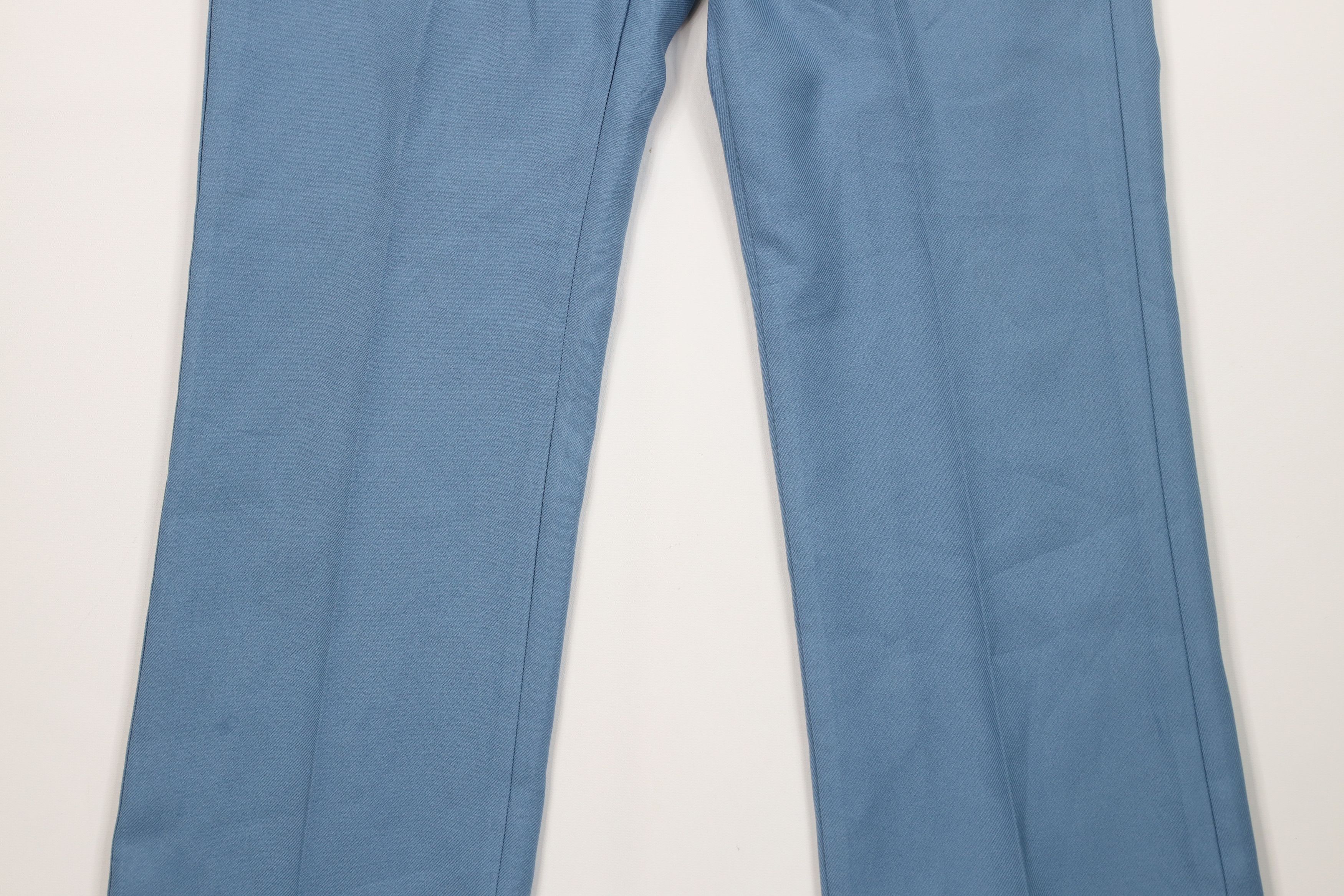 Vintage Vintage 70s Streetwear Knit Flared Wide Leg Chino Pants Blue Size US 36 / EU 52 - 3 Thumbnail