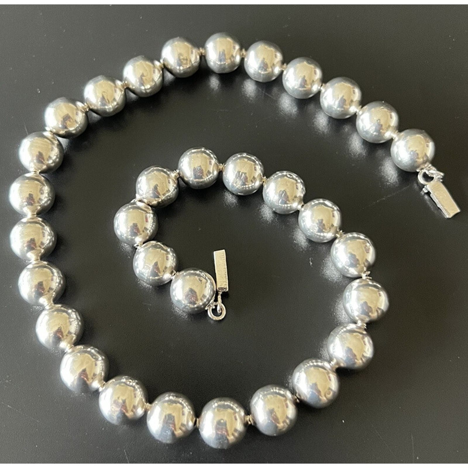 Gorjana Vintage Taxco Mexico Sterling Silver Ball Bead Necklace 40g Size ONE SIZE - 6 Thumbnail