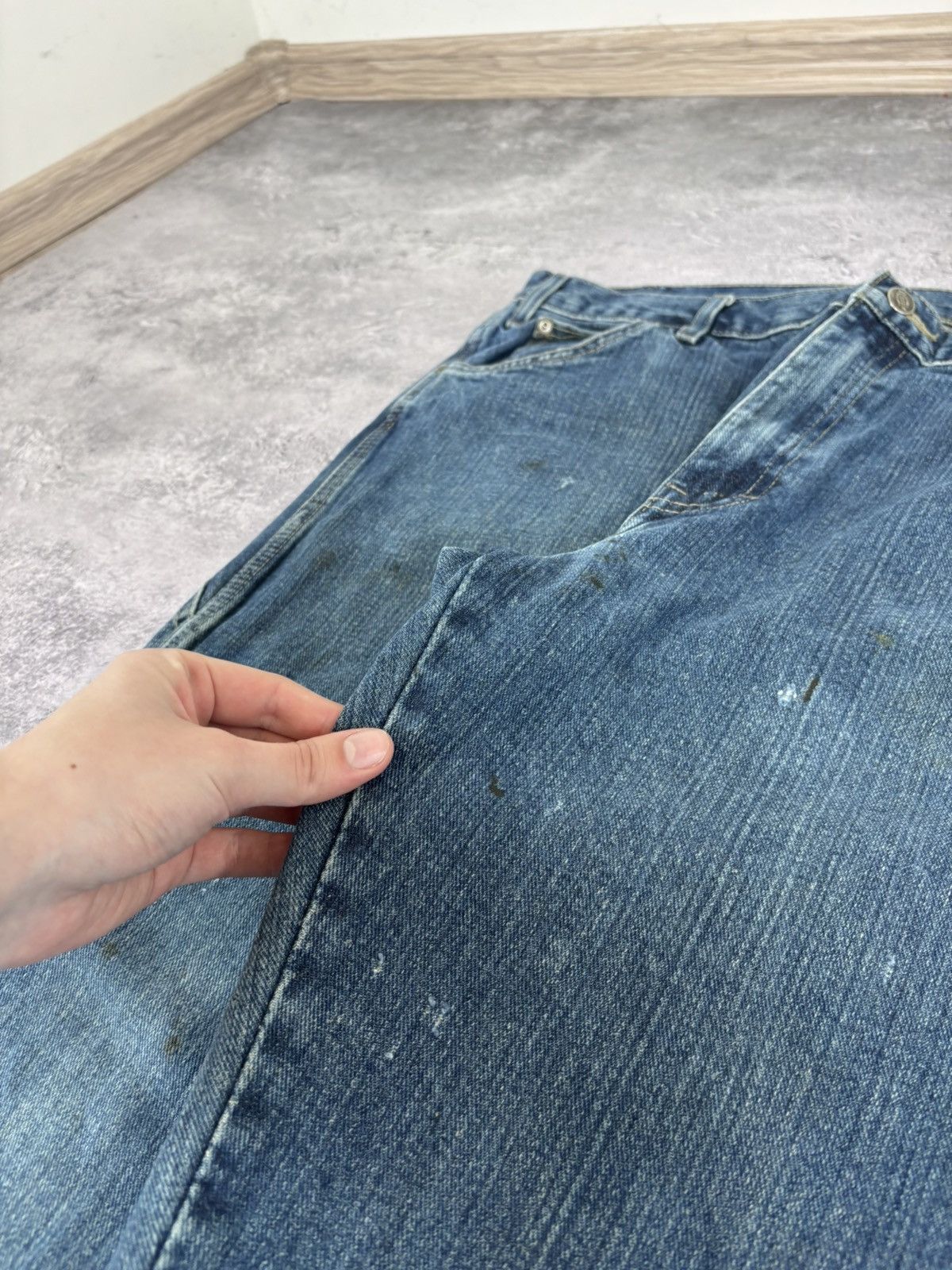 Dickies Dickies Men’s Denim Jeans Blue Distressed USA Workwear Size US 36 / EU 52 - 16 Thumbnail