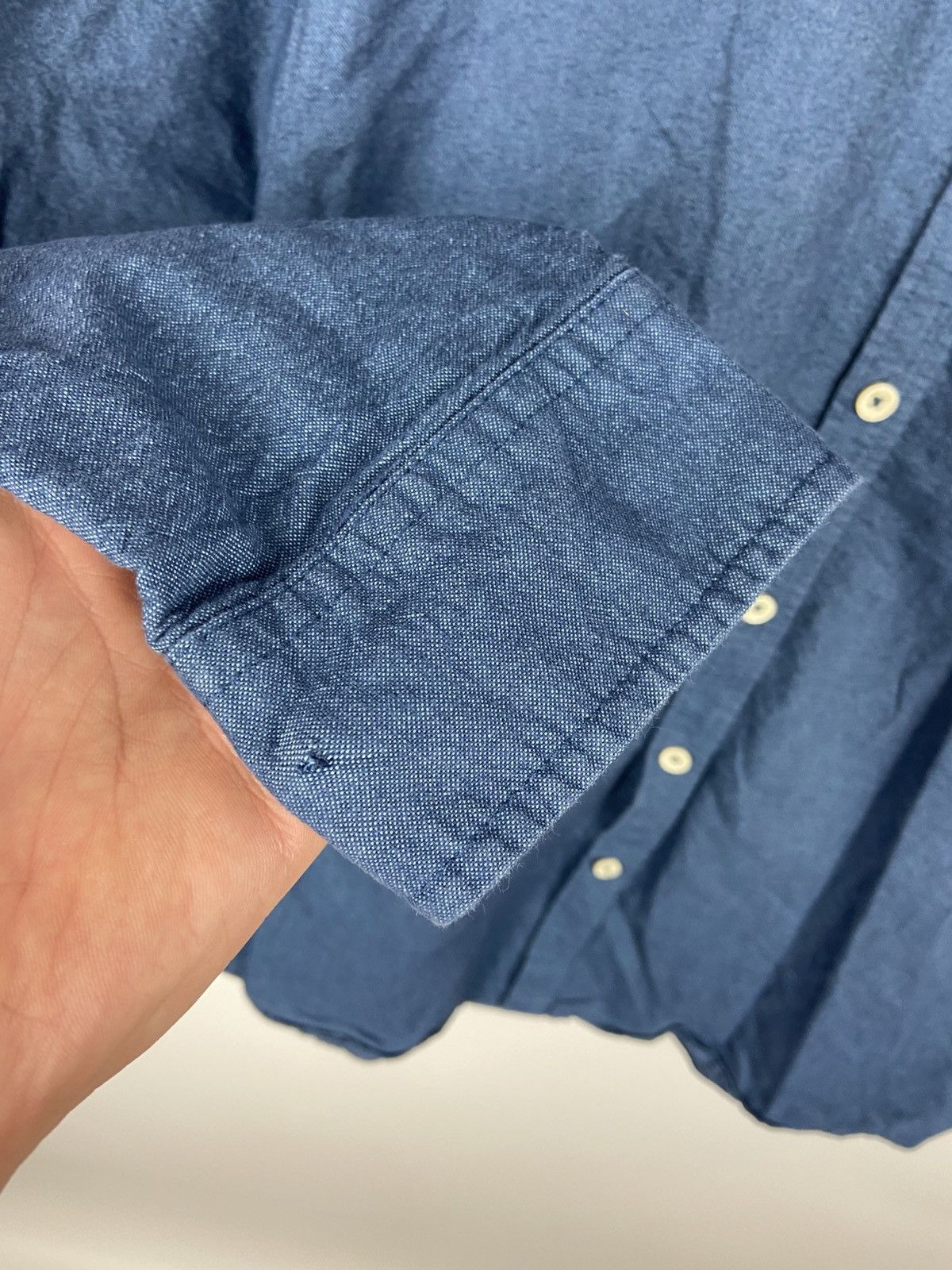 Folk Folk Button-Up Shirt Blue Cotton Pocket Designer Sz 4 Size US M / EU 48-50 / 2 - 9 Thumbnail