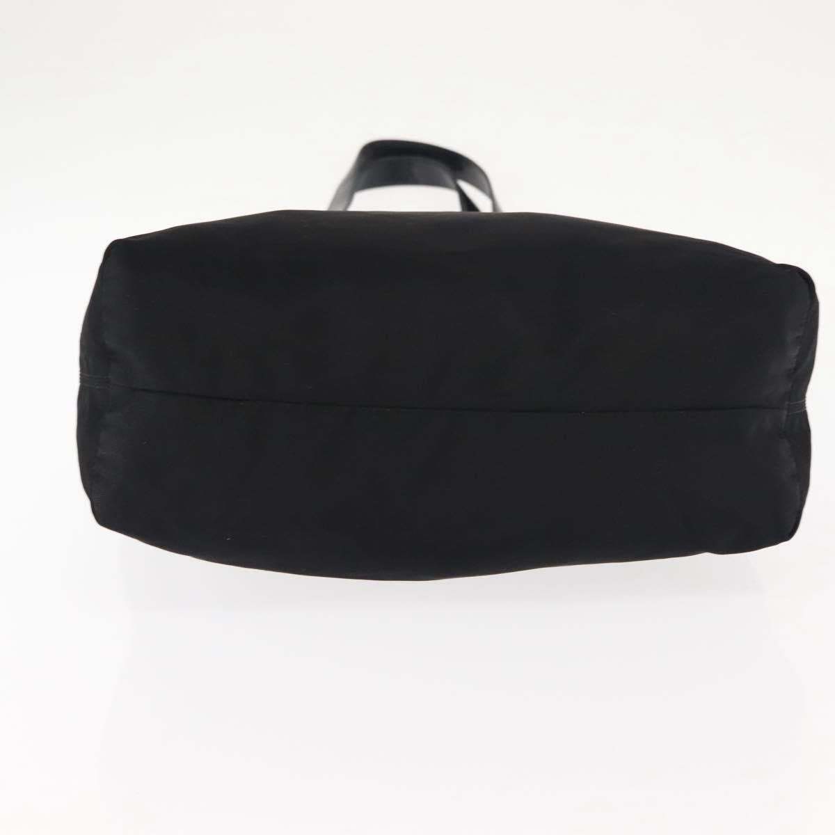 CELINE Tote Bag Nylon Enamel Black Gold