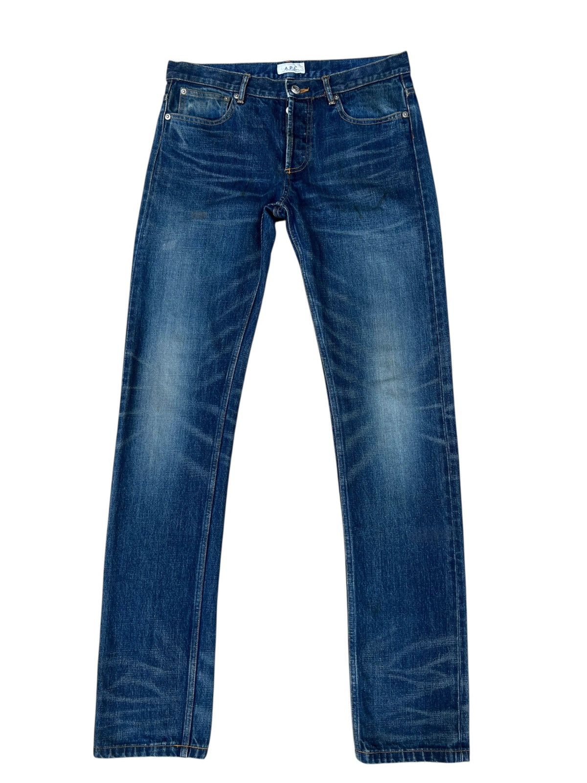 A.P.C. Vintage A.P.C. Aging Mud Faded Denim Selvedge Jeans Size US 29 - 1 Thumbnail