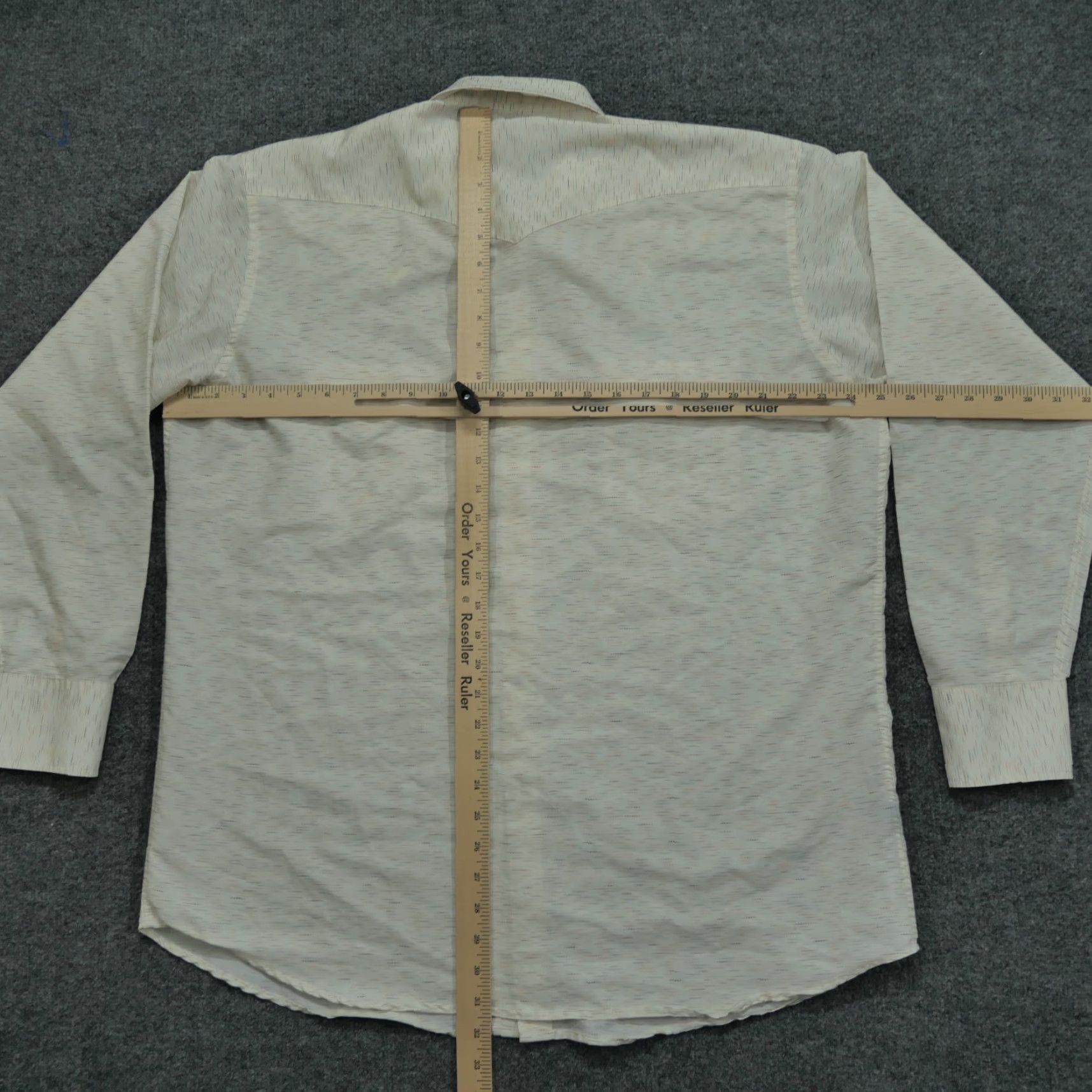 Vintage VINTAGE Panhandle Slim Shirt Mens XL 17.5 36 Cream Ivory Pearl Snap Western Long Sleeve Size US XL / EU 56 / 4 - 7 Thumbnail