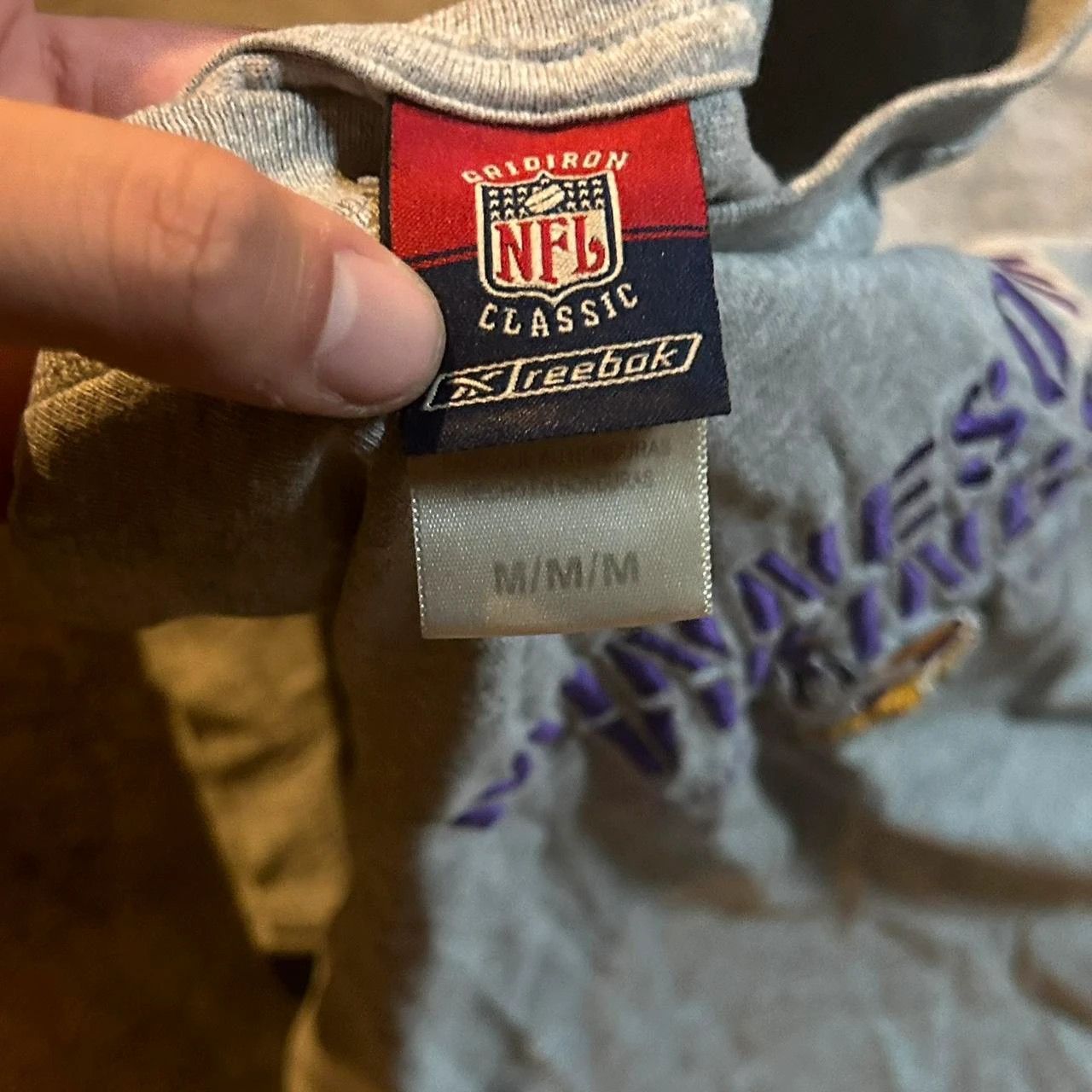 NFL 90s Grey vintage Minnesota Vikings shirt Size US M / EU 48-50 / 2 - 4 Thumbnail